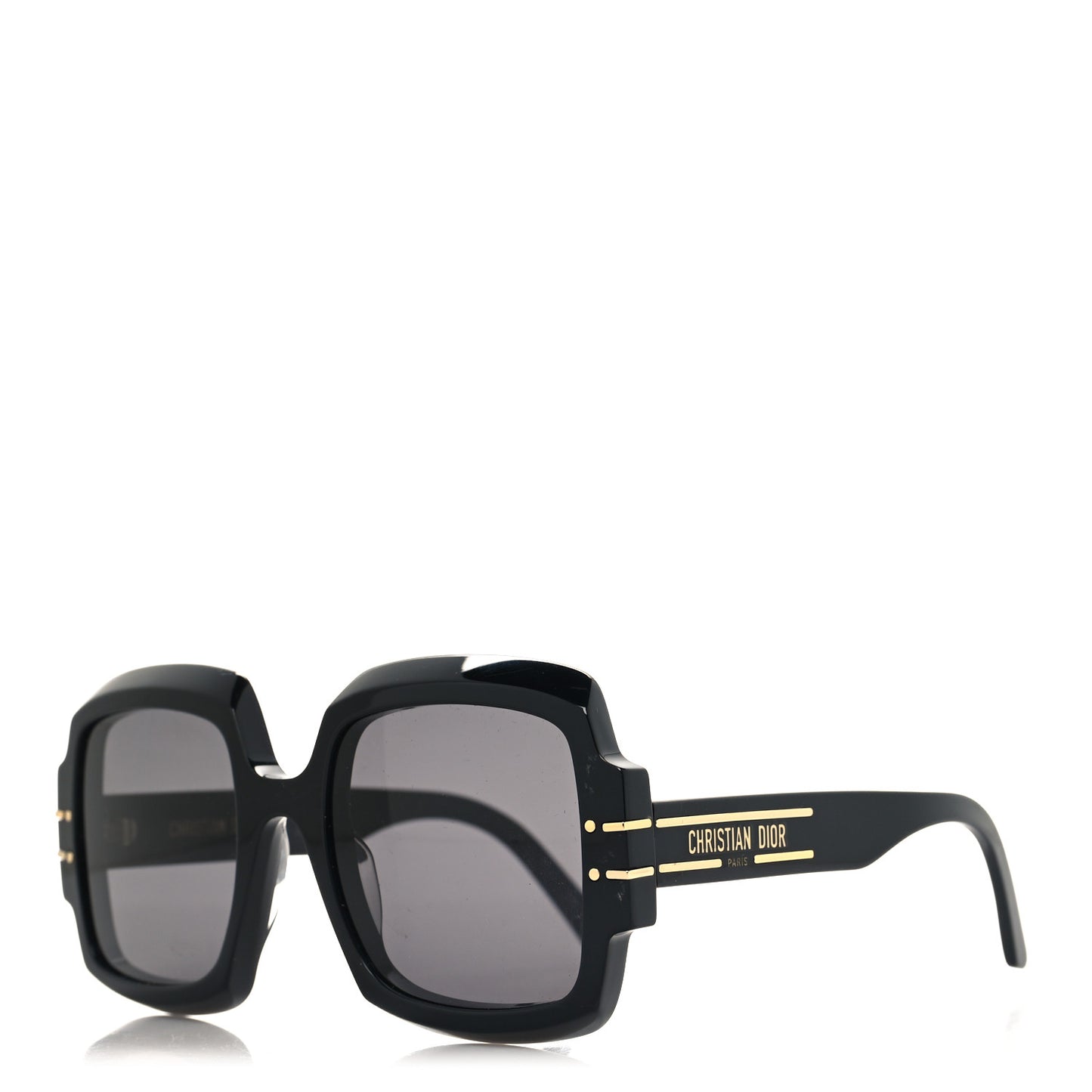 Acetate Diorsignature S1U Square Sunglasses Black