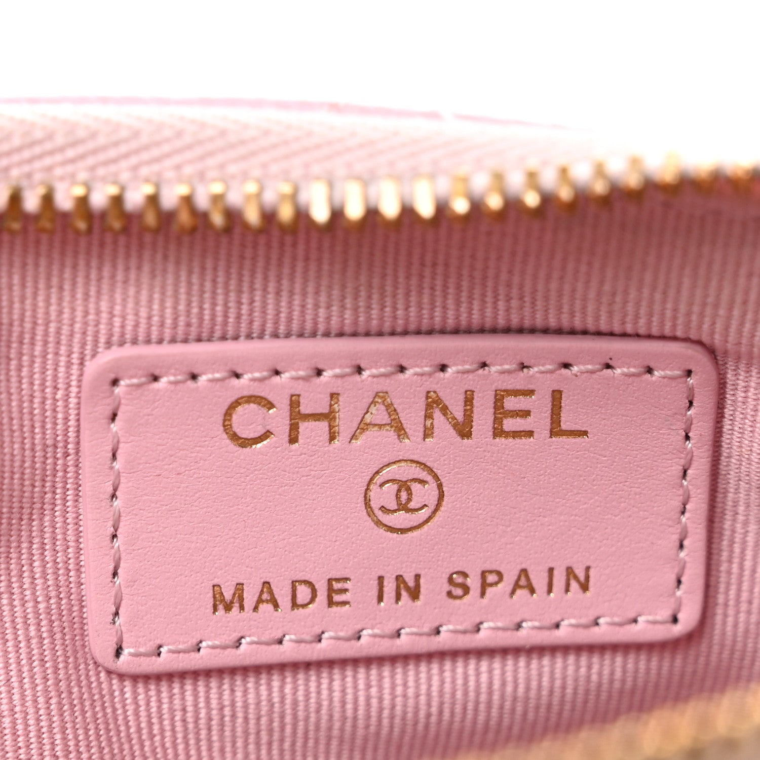 Chanel Caviar Quilted Small Cosmetic Case Pink 6 of 10
