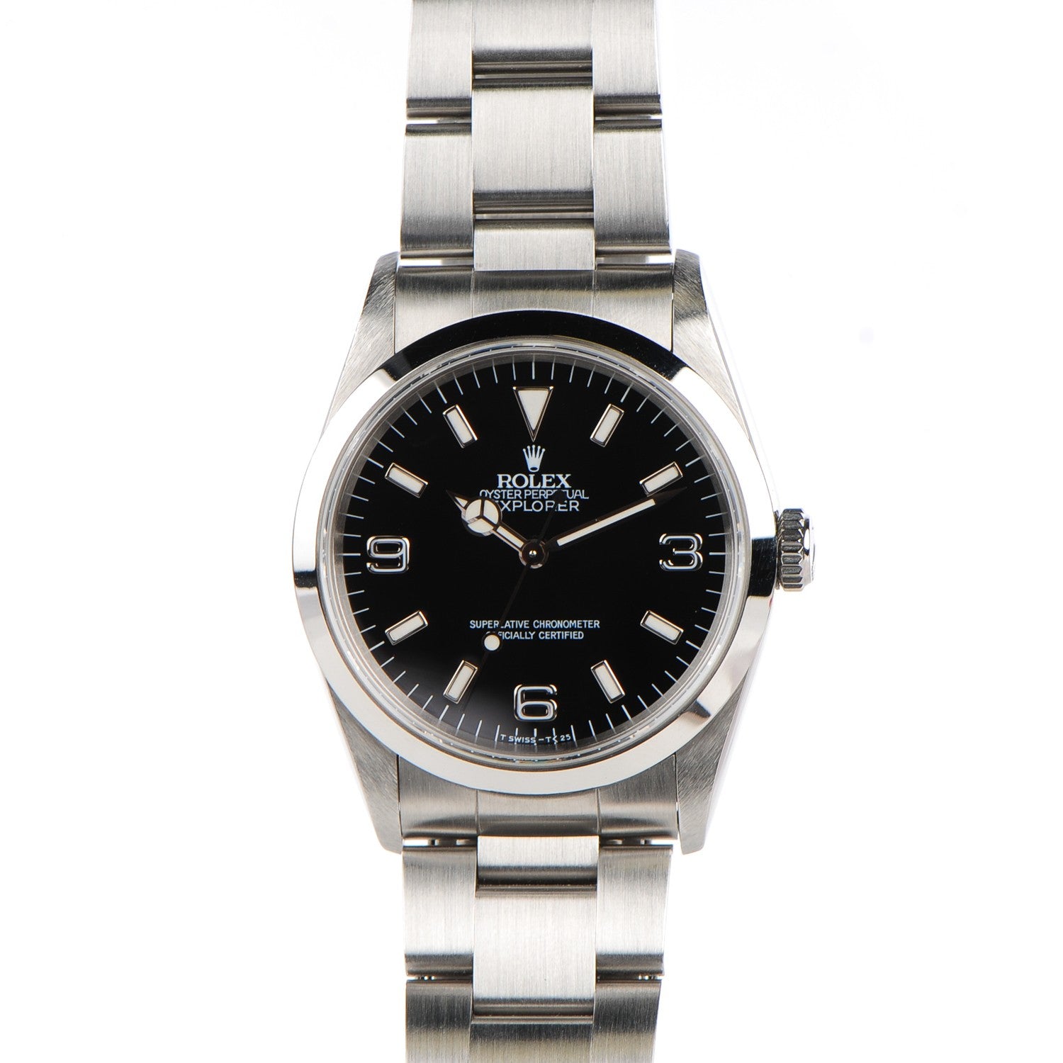 Rolex Stainless Steel 36mm Oyster Perpetual Explorer Watch Black 14270 1 of 8