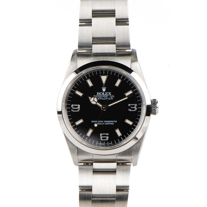 Rolex Stainless Steel 36mm Oyster Perpetual Explorer Watch Black 14270 1 of 8