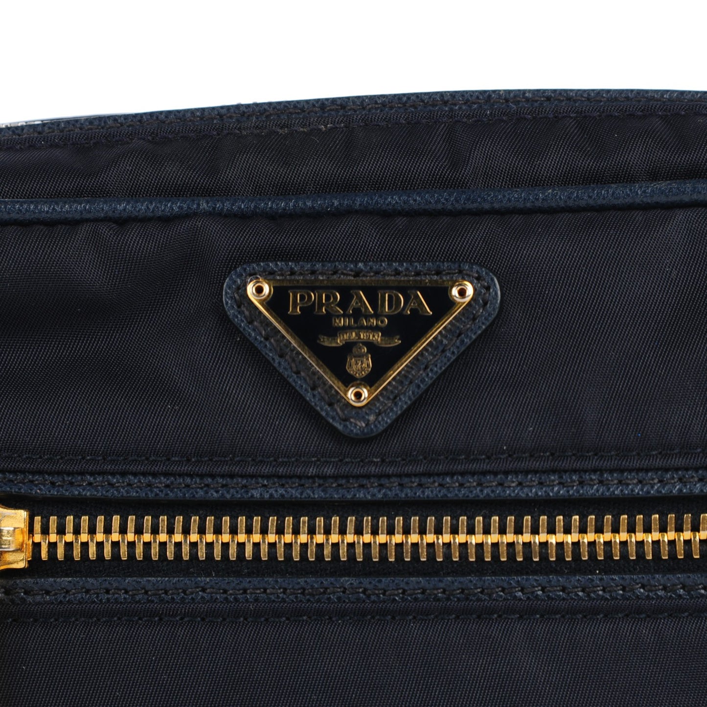 Nylon Tessuto Pochette Saffian Blue