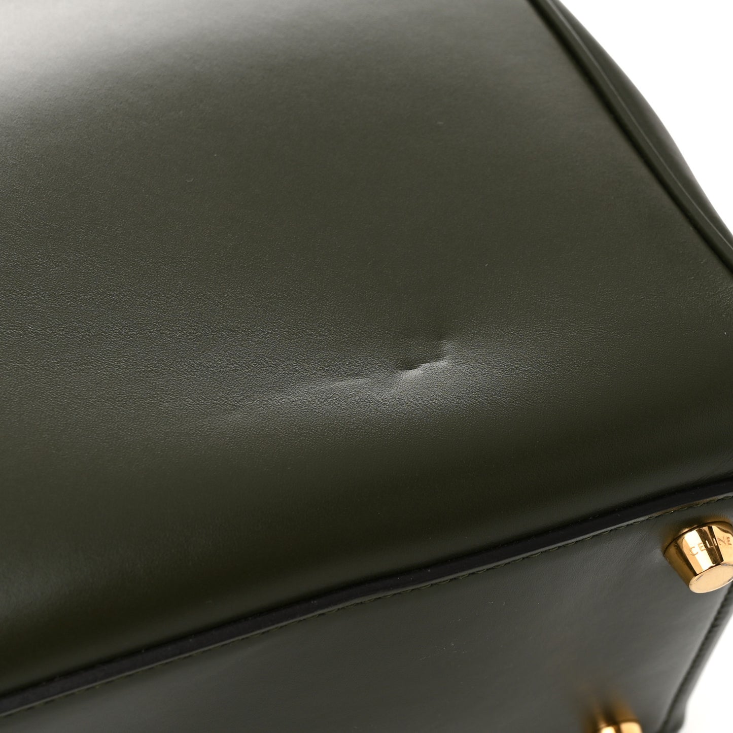 Satinated Calfskin Medium 16 Top Handle Bag Khaki