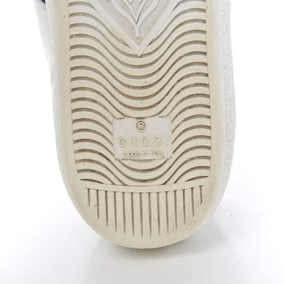 Gucci Calfskin Web Bee Embroidered Womens Ace Sneakers 38 White Green 7 of 25