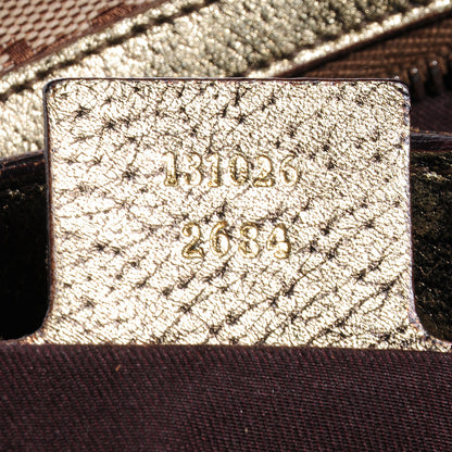 Gucci Monogram Large Horsebit Chain Hobo Metallic 7 of 8