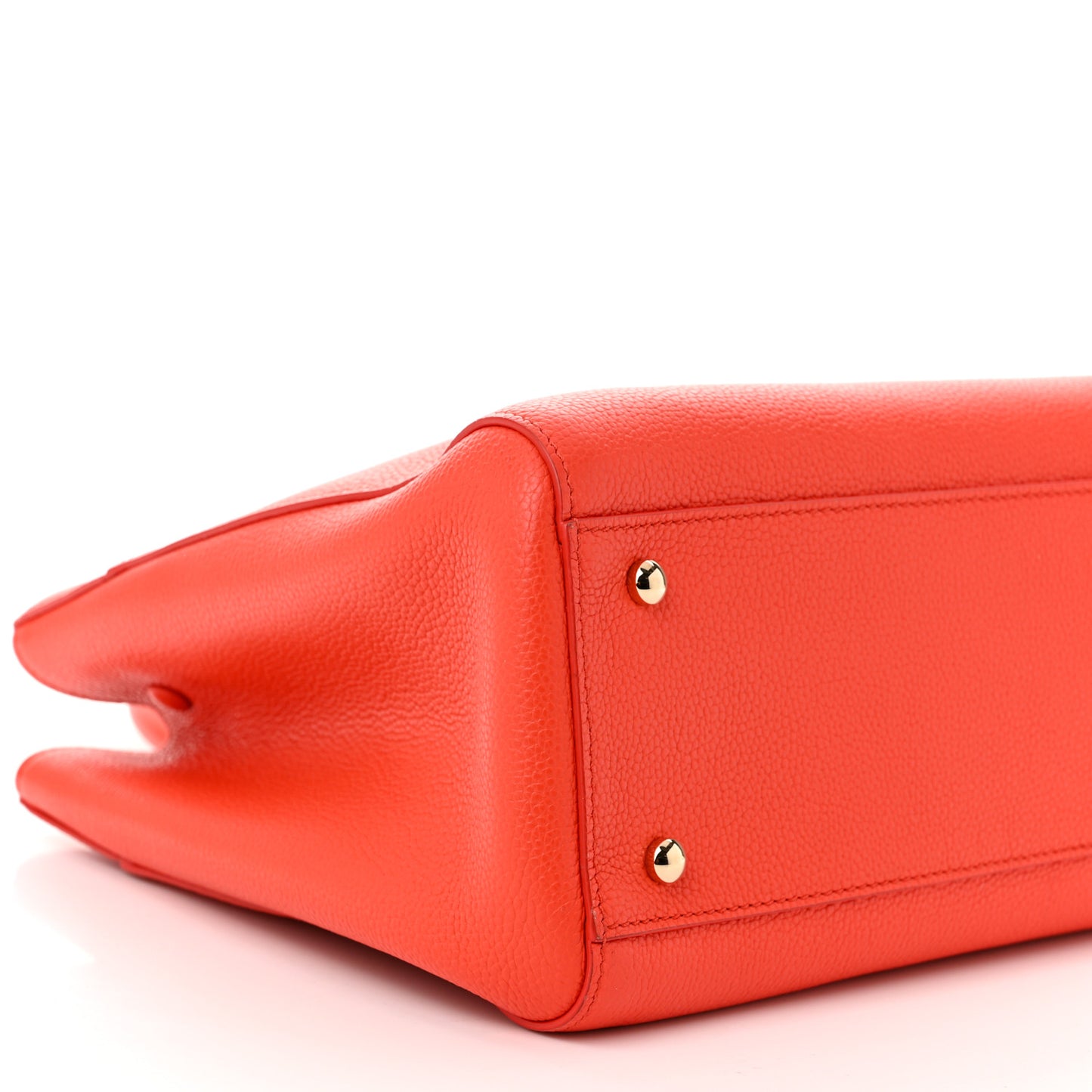 Grained Calfskin Small Neo Executive Shopper Tote Red