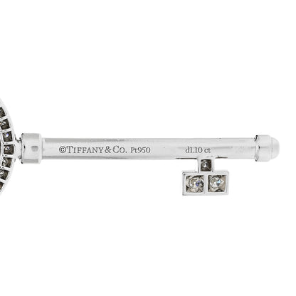 Tiffany Platinum Diamond Victoria Vine Key Pendant 4 of 4