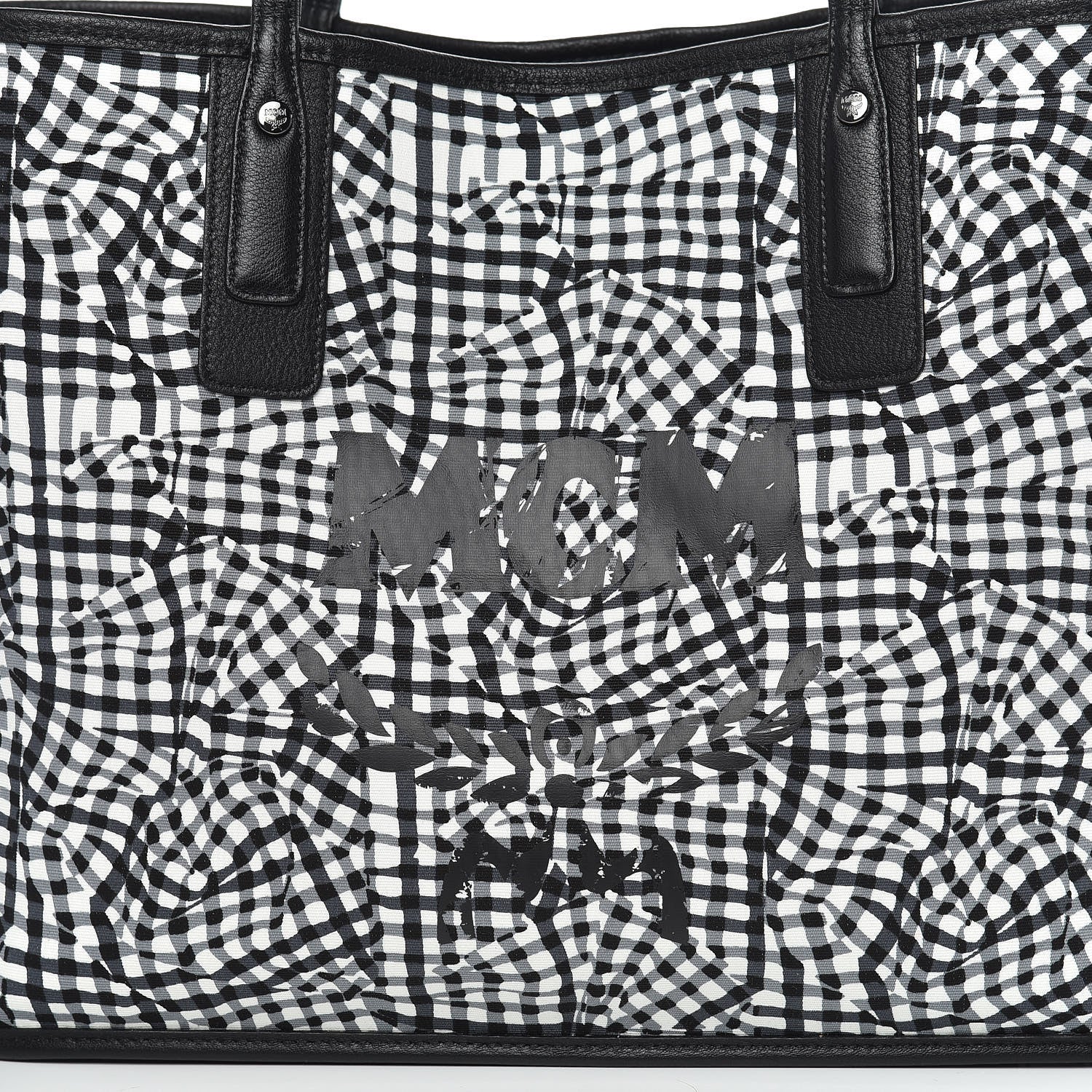 MCM Visetos Medium Liz Reversible Shopper Tote Black 11 of 15