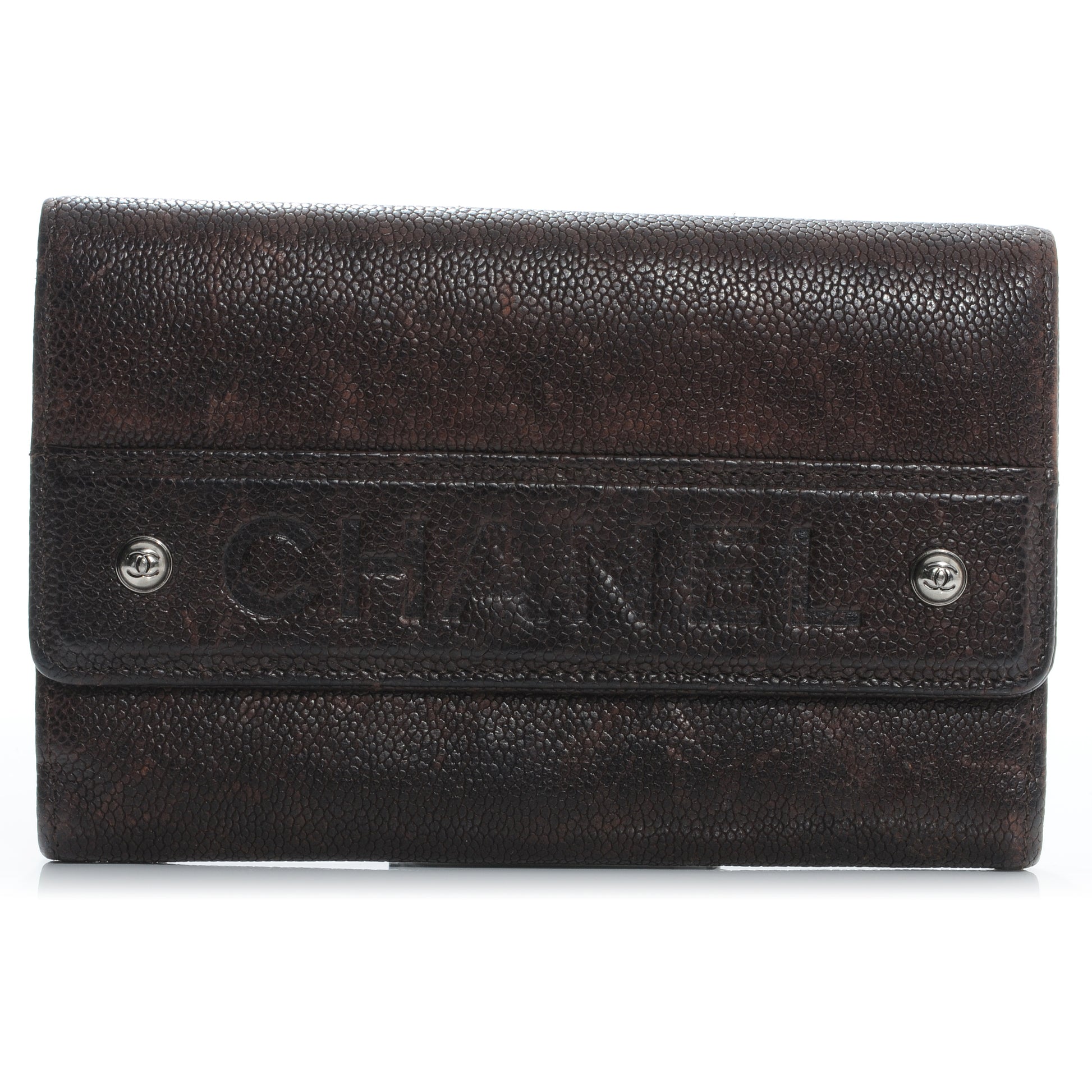 Chanel Caviar Outdoor Ligne Wallet Brown 1 of 7