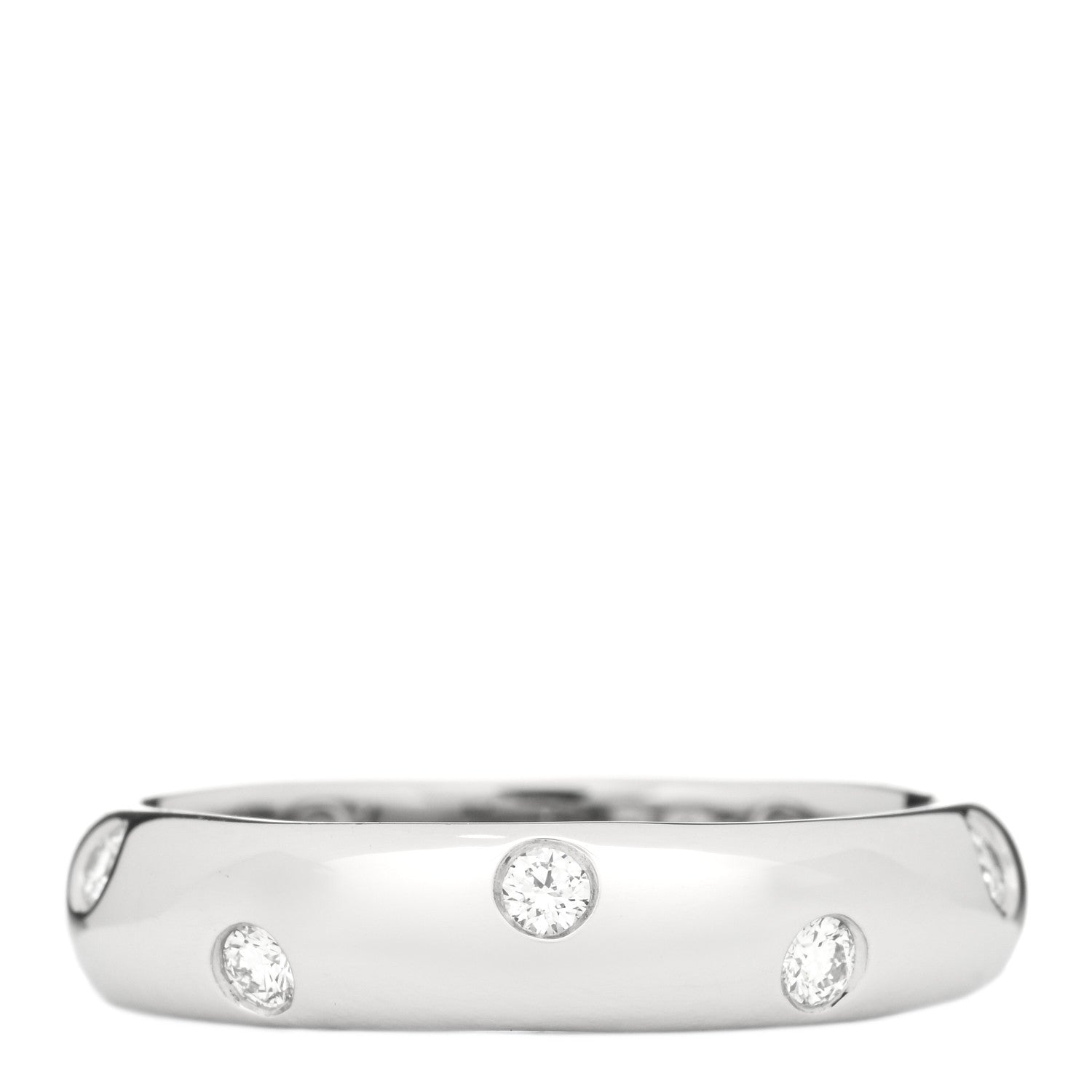 Tiffany Platinum Diamond 4mm Etoile Band Ring 52 6 1 of 3
