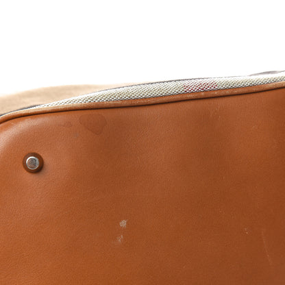 Burberry Canvas Mega Check Medium Ashby Hobo Saddle Brown 8 of 14