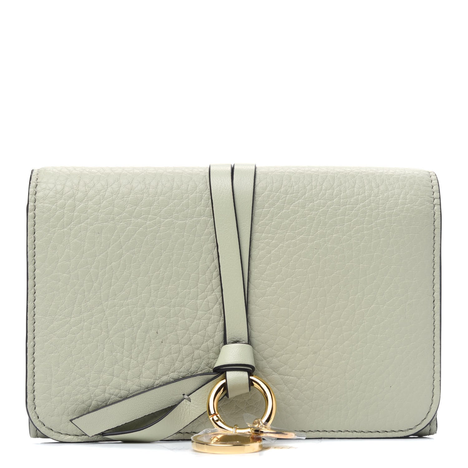 Chloe Calfskin Alphabet Compact Wallet Light Eucalyptus 1 of 16