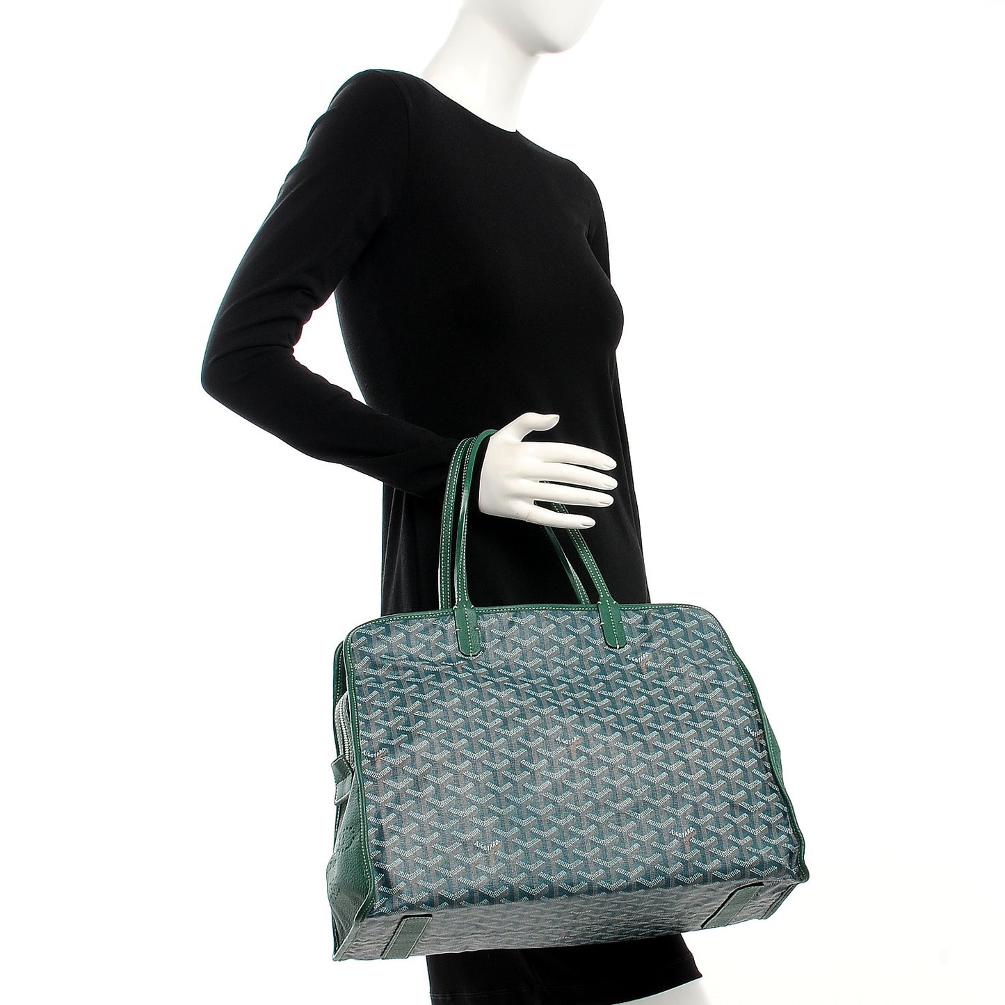 Goyardine Sac Hardy Pet Carrier PM Green
