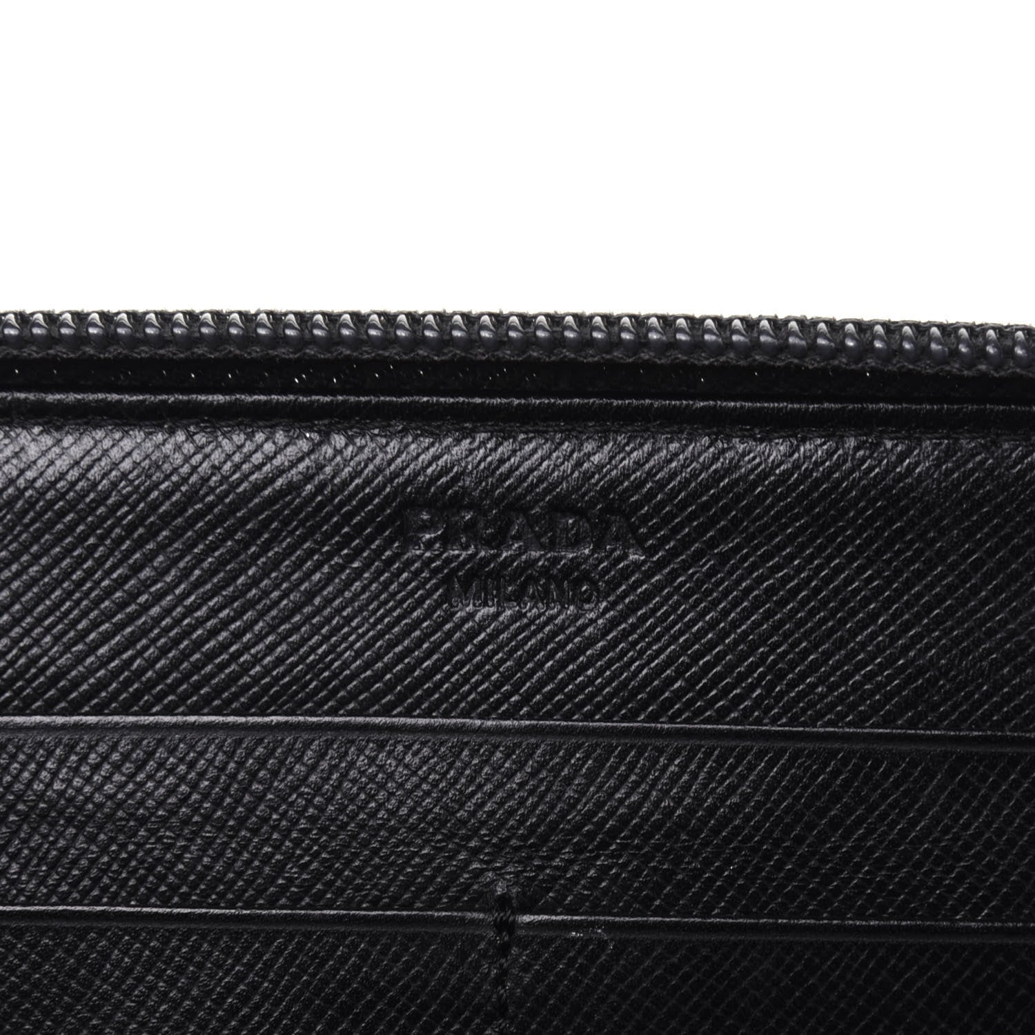 Prada Tessuto Nylon Quilted Zip Around Wallet Black 6 of 23