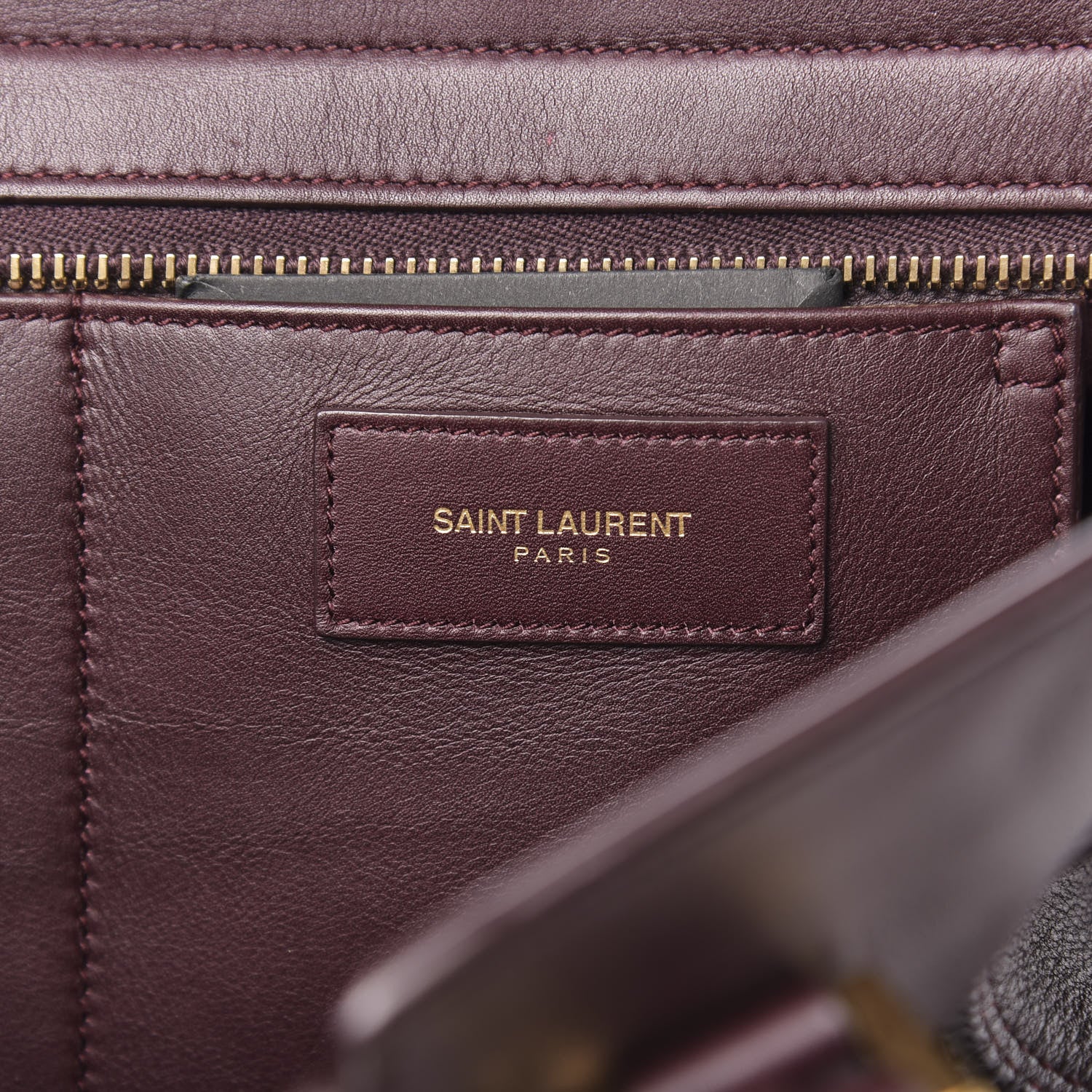 Saint Laurent Calfskin Small Classic Y Cabas Bordeaux 6 of 15