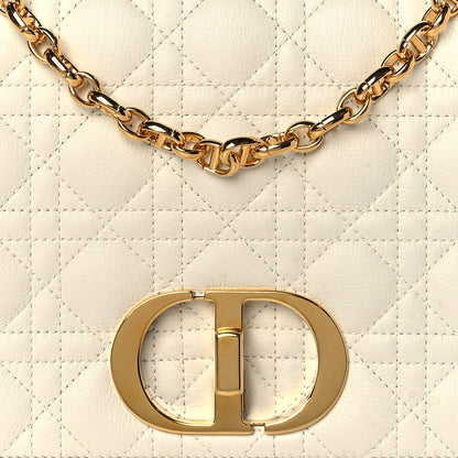 Christian Dior Lambskin Cannage Large Caro Bag Ivory 10 of 11