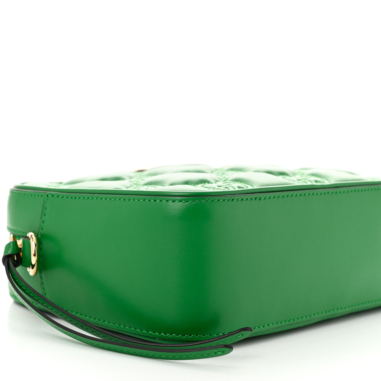 Calfskin GG Matelasse Shoulder Bag Spring Green Natural