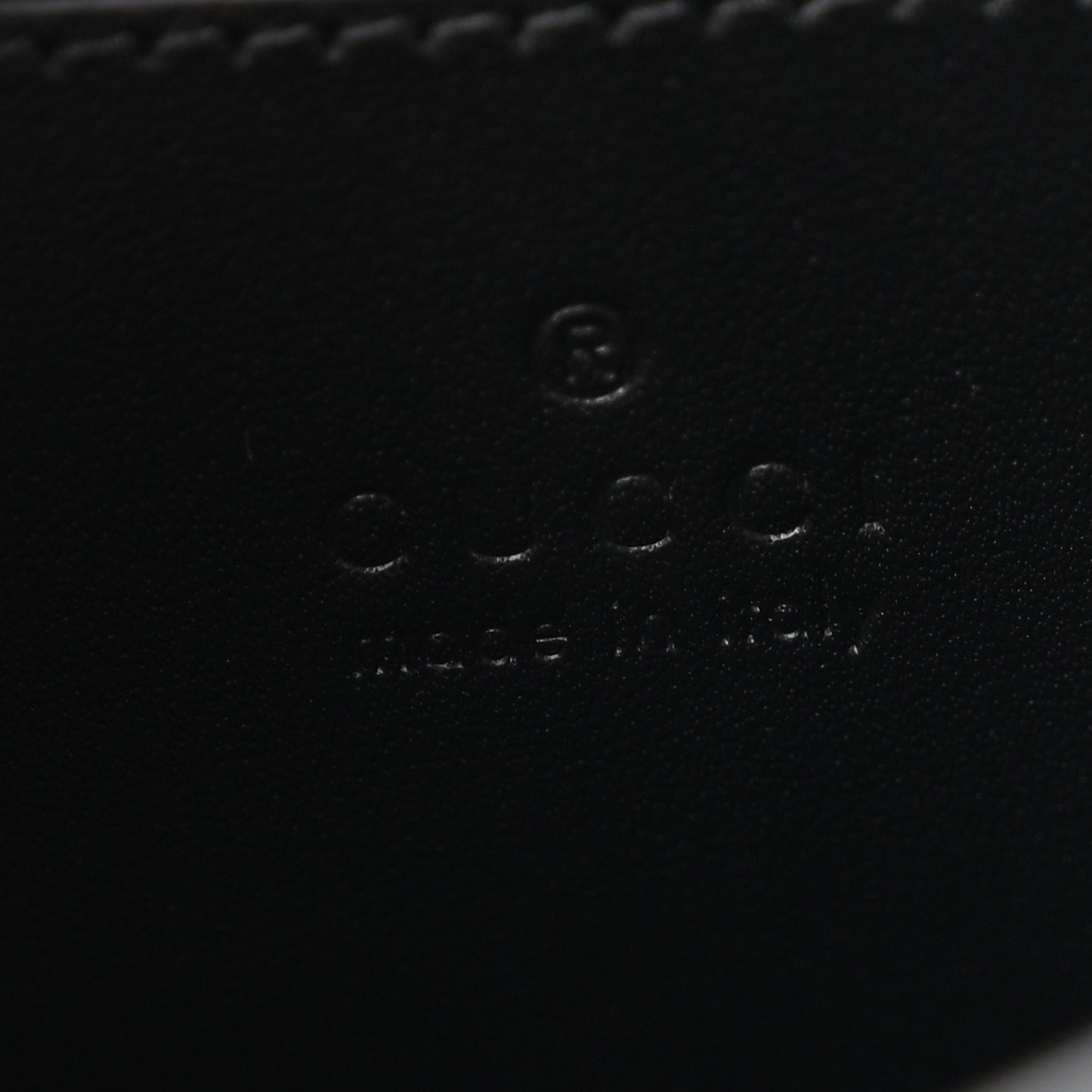 GG Calfskin Embossed Emblem Arabella Bag Black