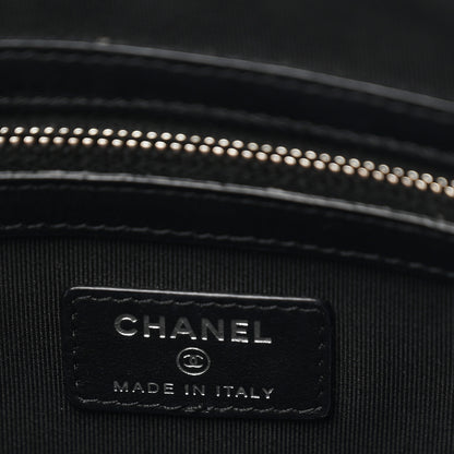 Chanel Patent Calfskin Quilted Medium Boy Cosmetic Case Black 6 of 7