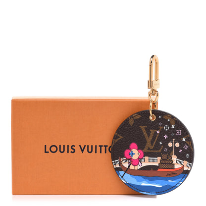 Louis Vuitton Monogram 2019 Christmas Animation Venice Bag Charm Key Ring Blue 4 of 4