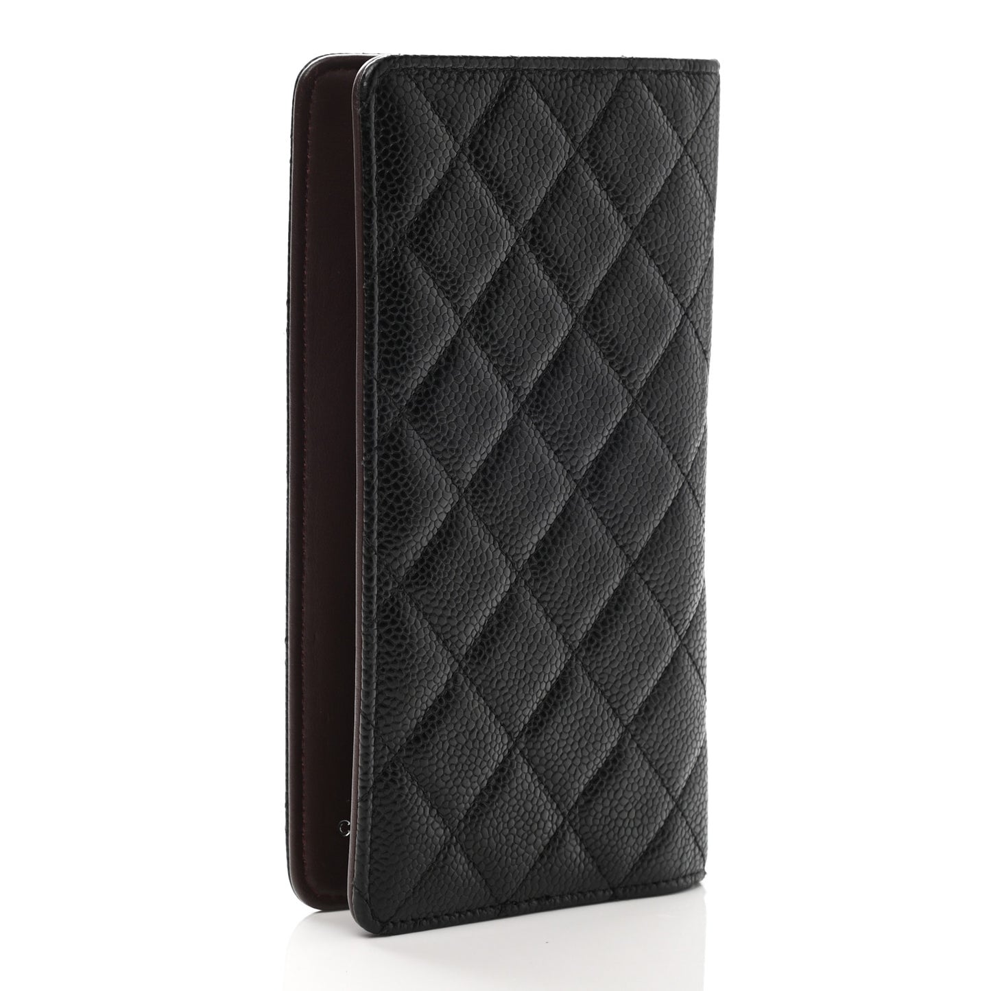 Caviar Quilted Medium Agenda Cover Black