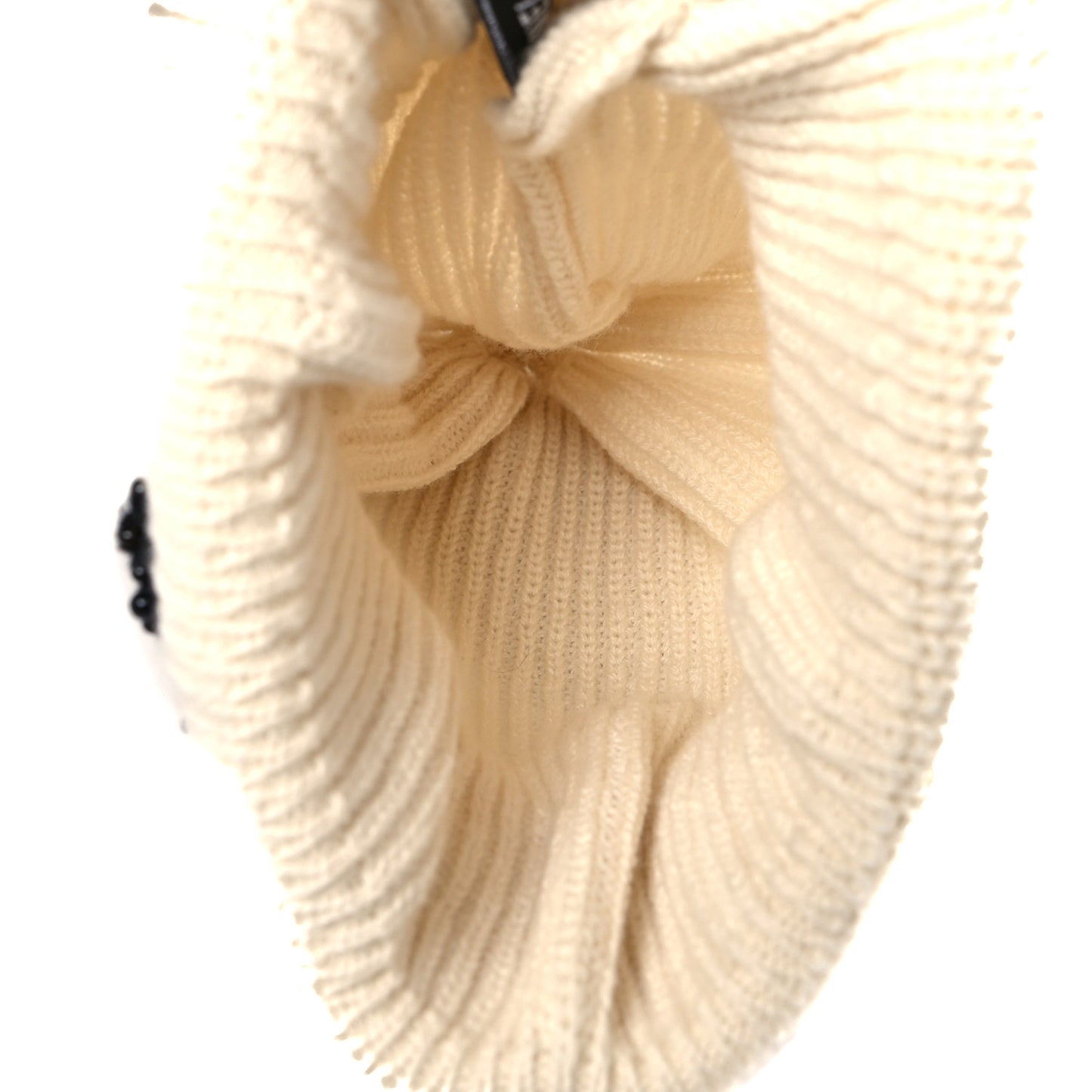 Cashmere Logo Beanie Hat Ivory