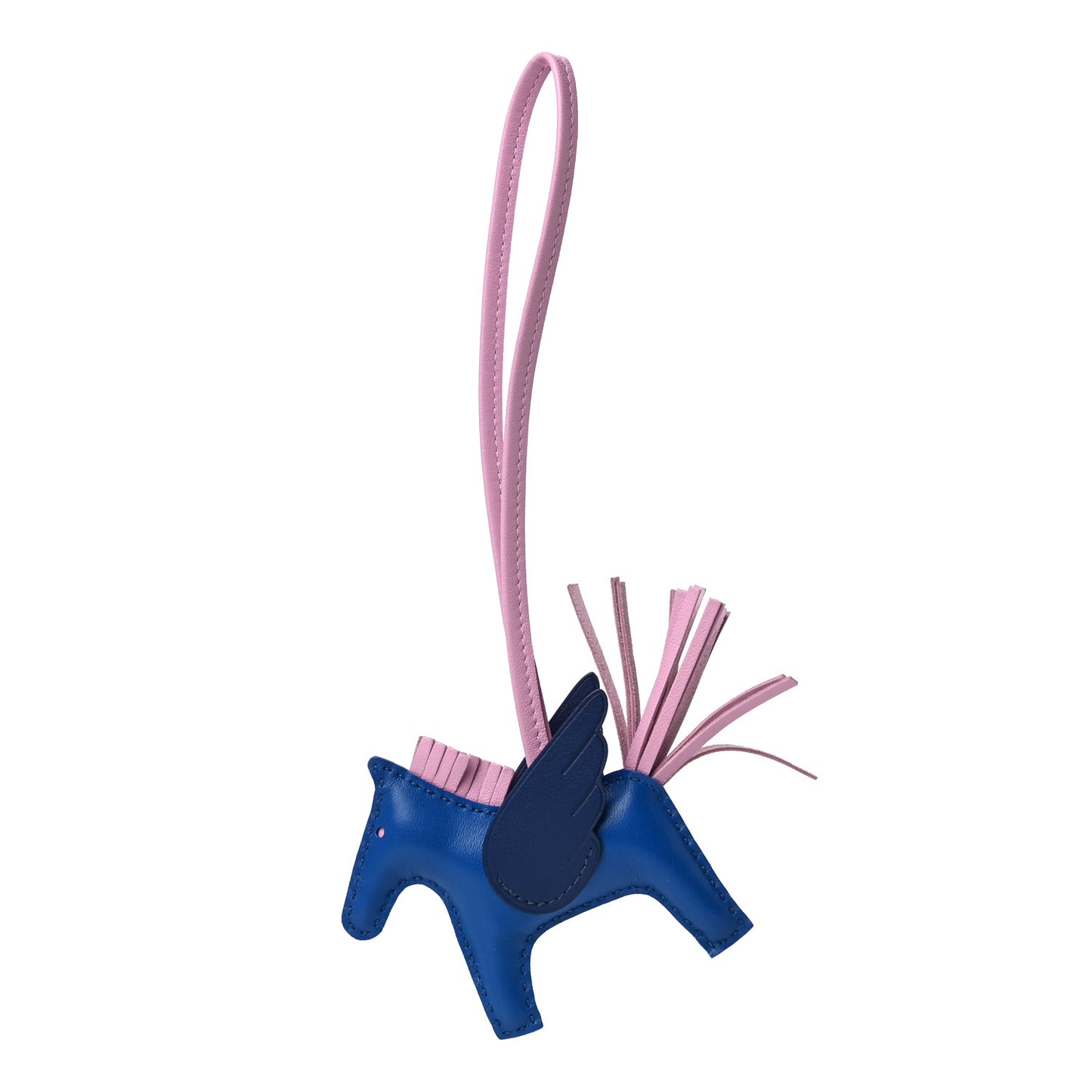 Milo Lambskin Grigri Rodeo Pegase Horse Bag Charm PM Bleu France Mauve Sylvestre Bleu Saphir