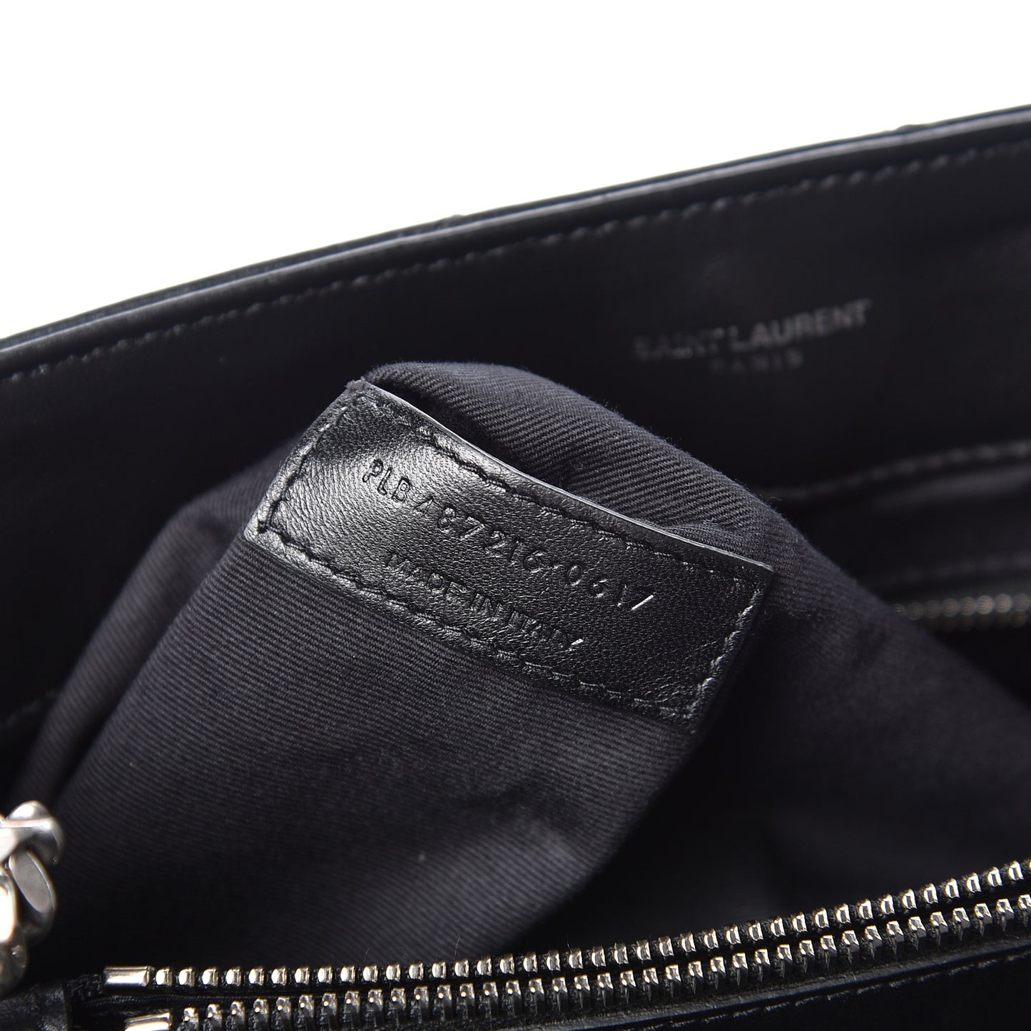 Calfskin Y Quilted Monogram Medium Loulou Chain Satchel Black