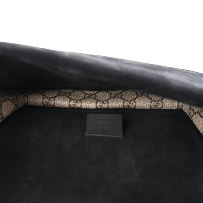 Gucci GG Supreme Monogram Suede Crystal Small Dionysus Shoulder Bag Beige Ebony Black 5 of 10