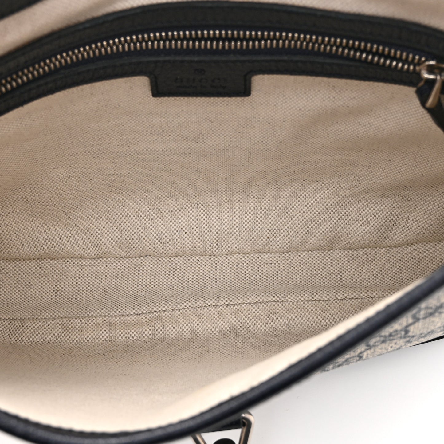 GG Supreme Monogram Textured Dollar Calfskin Web Small Jackie 1961 Hobo Beige Blue