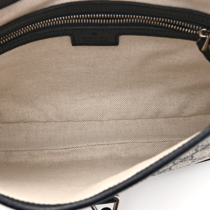 Gucci GG Supreme Monogram Textured Dollar Calfskin Web Small Jackie 1961 Hobo Beige Blue 5 of 11