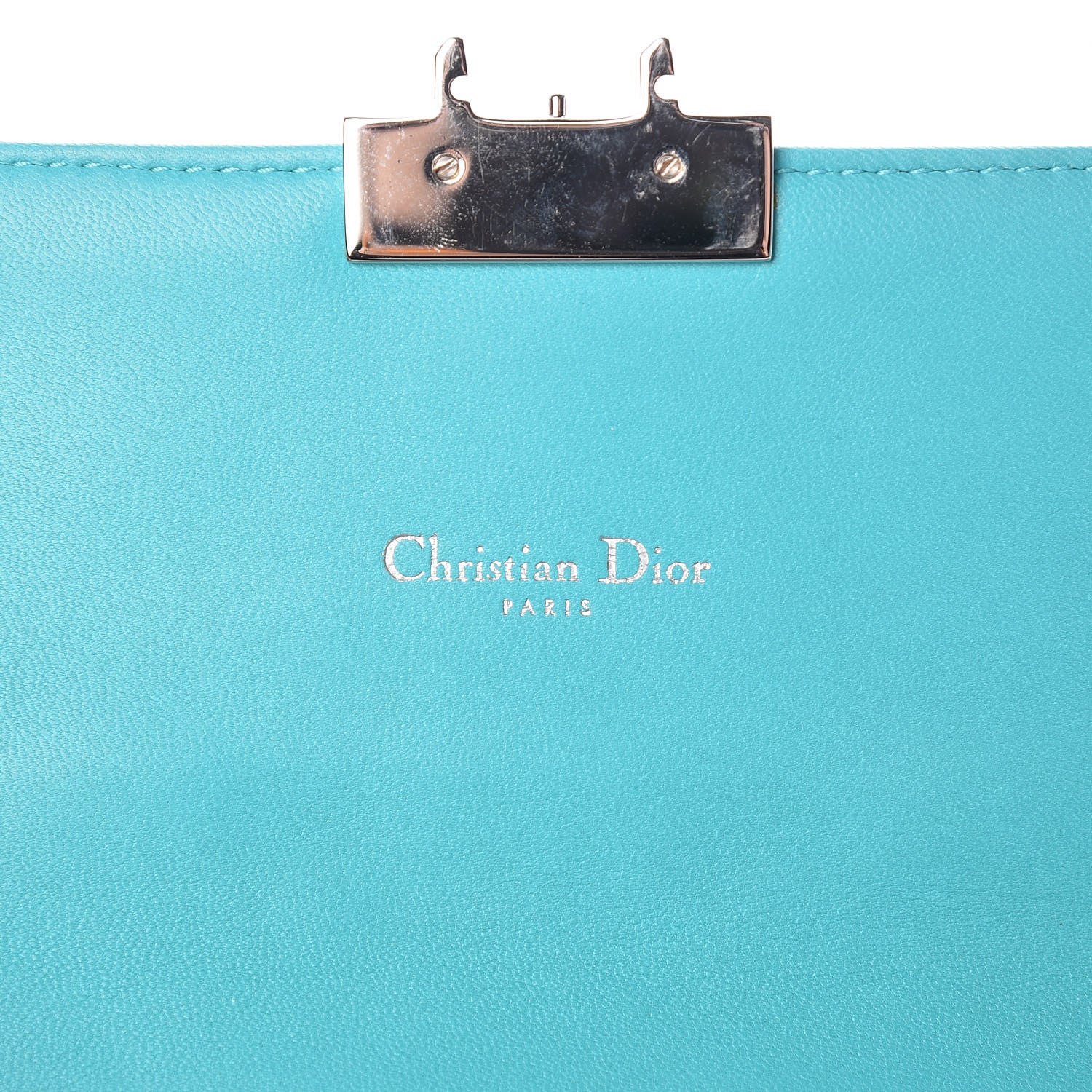 Christian Dior Lambskin Cannage Miss Dior Promenade Pouch Turquoise 6 of 15
