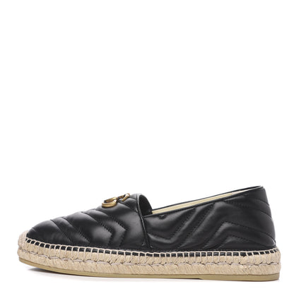 Gucci Nappa Matelasse Mens GG Marmont Espadrilles 7 Black 1 of 9