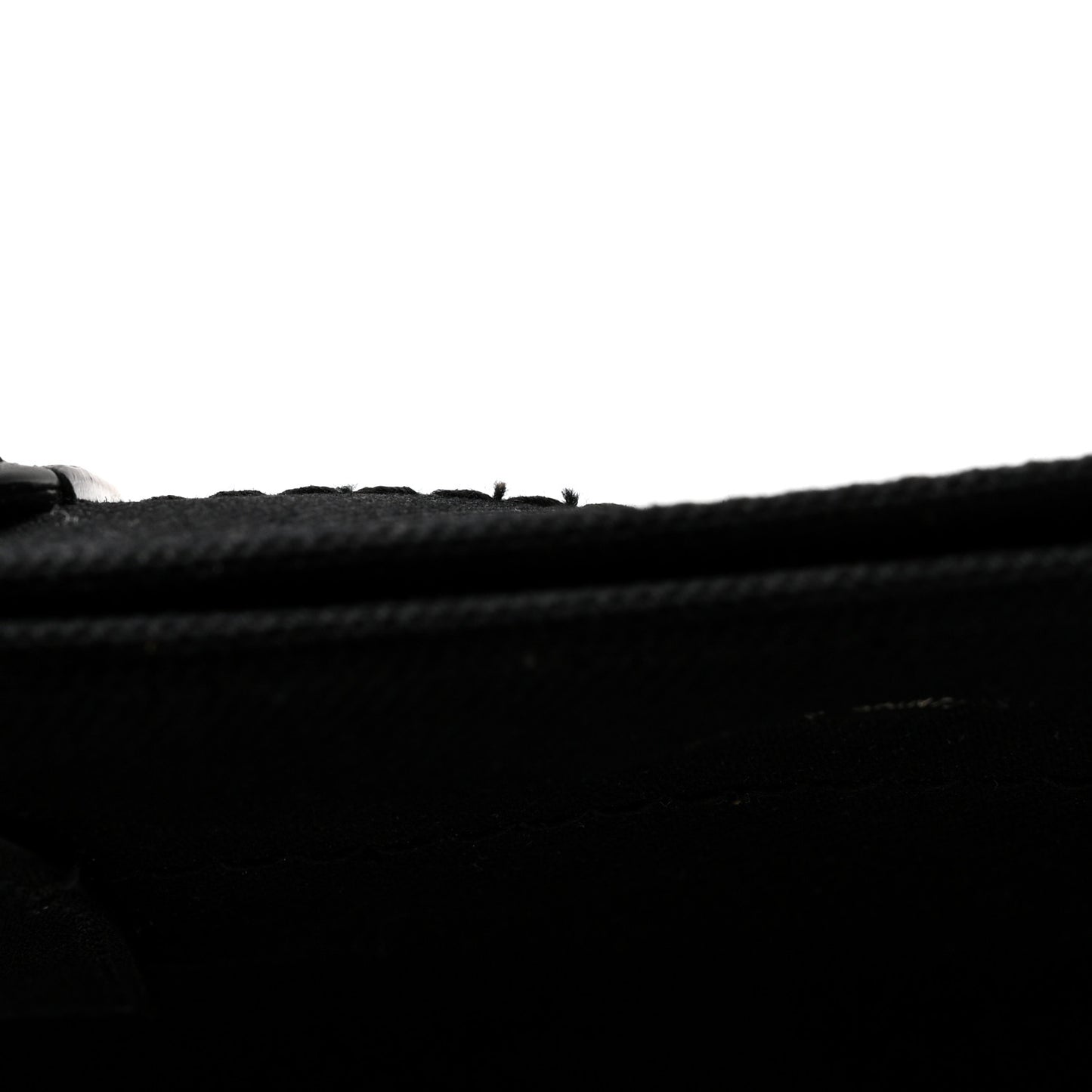 Linen Calfskin Rive Gauche Tote Black