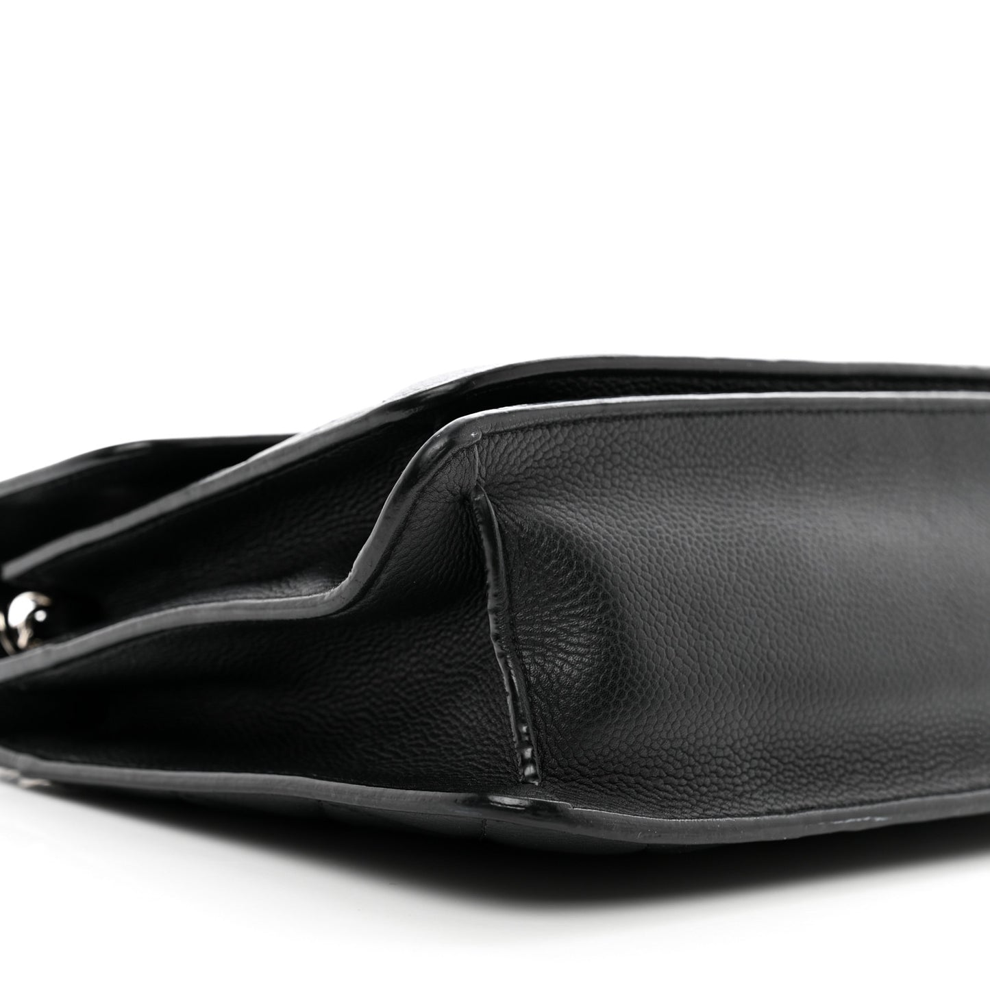 Caviar Quilted CC Box Top Flap Black