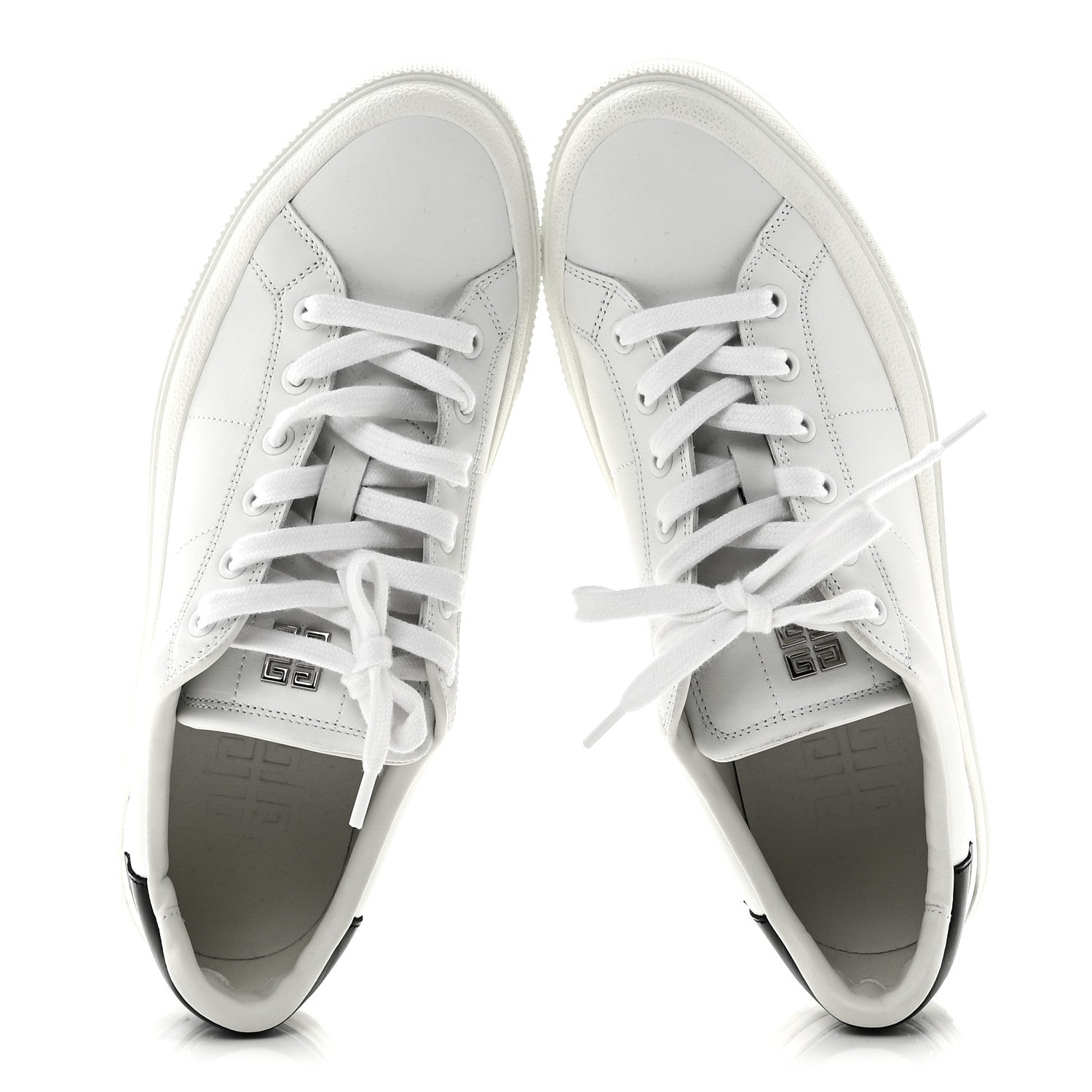 Givenchy Calfskin Womens City Sport Sneakers 40 White Black