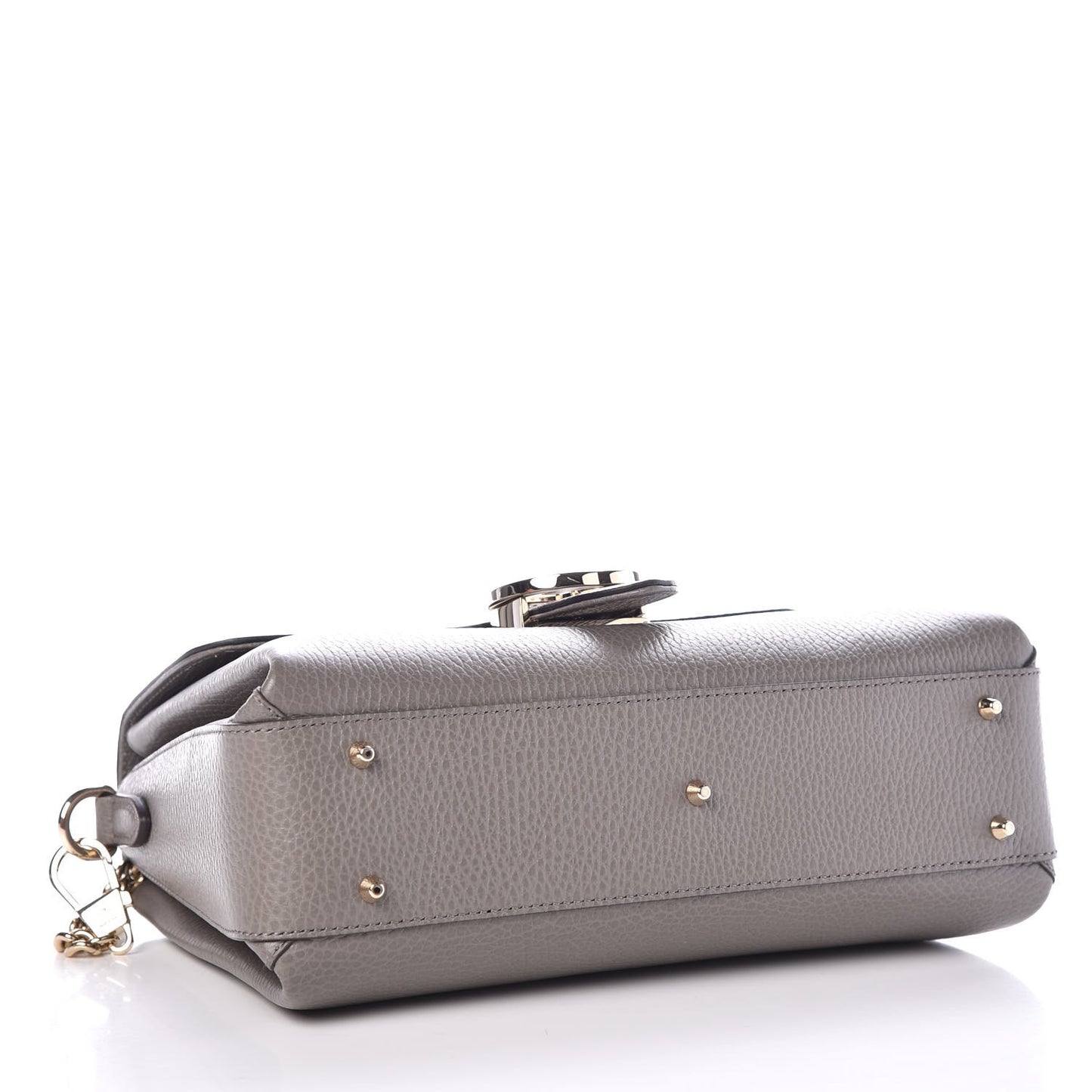 Dollar Calfskin Interlocking G Top Handle Shoulder Bag Loess