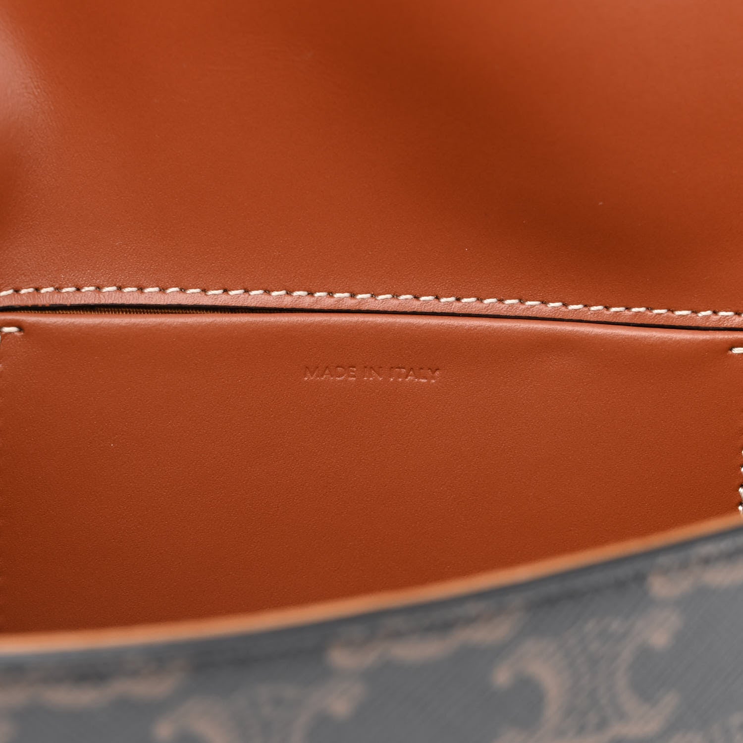 Celine Calfskin Triomphe Canvas Besace Tan 7 of 9