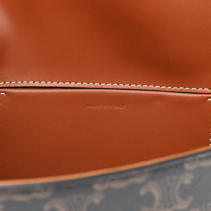 Celine Calfskin Triomphe Canvas Besace Tan 7 of 9