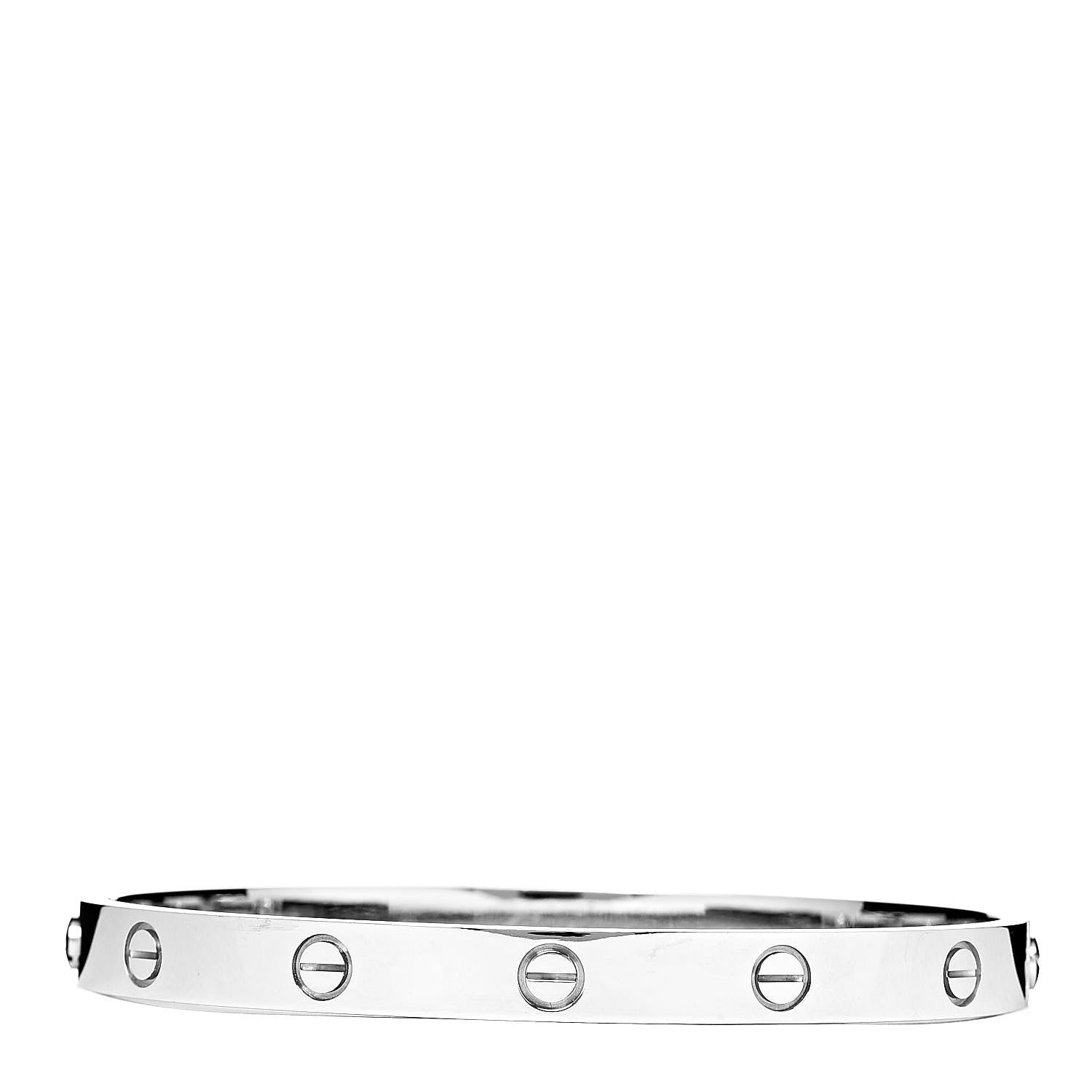 Cartier 18K White Gold LOVE Bracelet 19 3 of 6