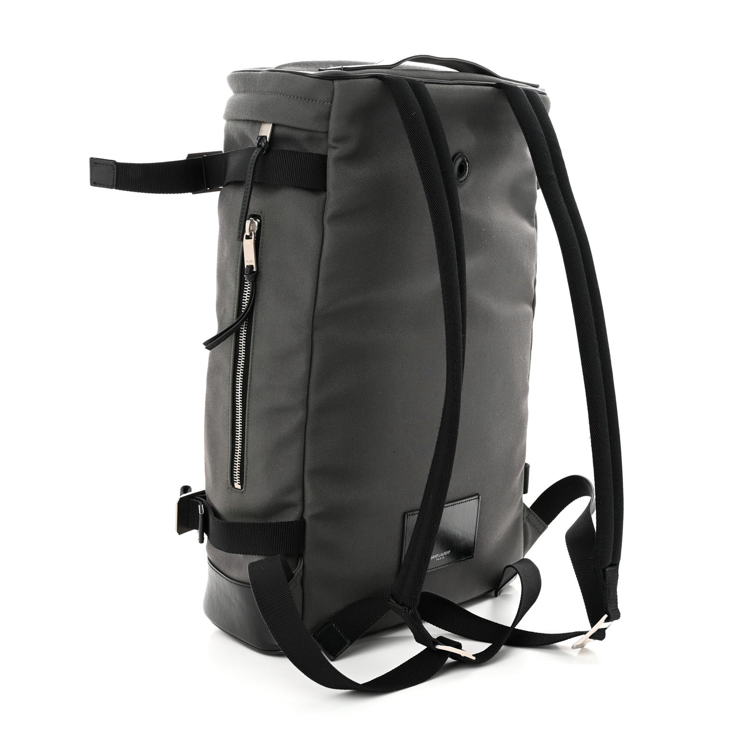 Canvas Calfskin Rivington Race Convertible Backpack Storm