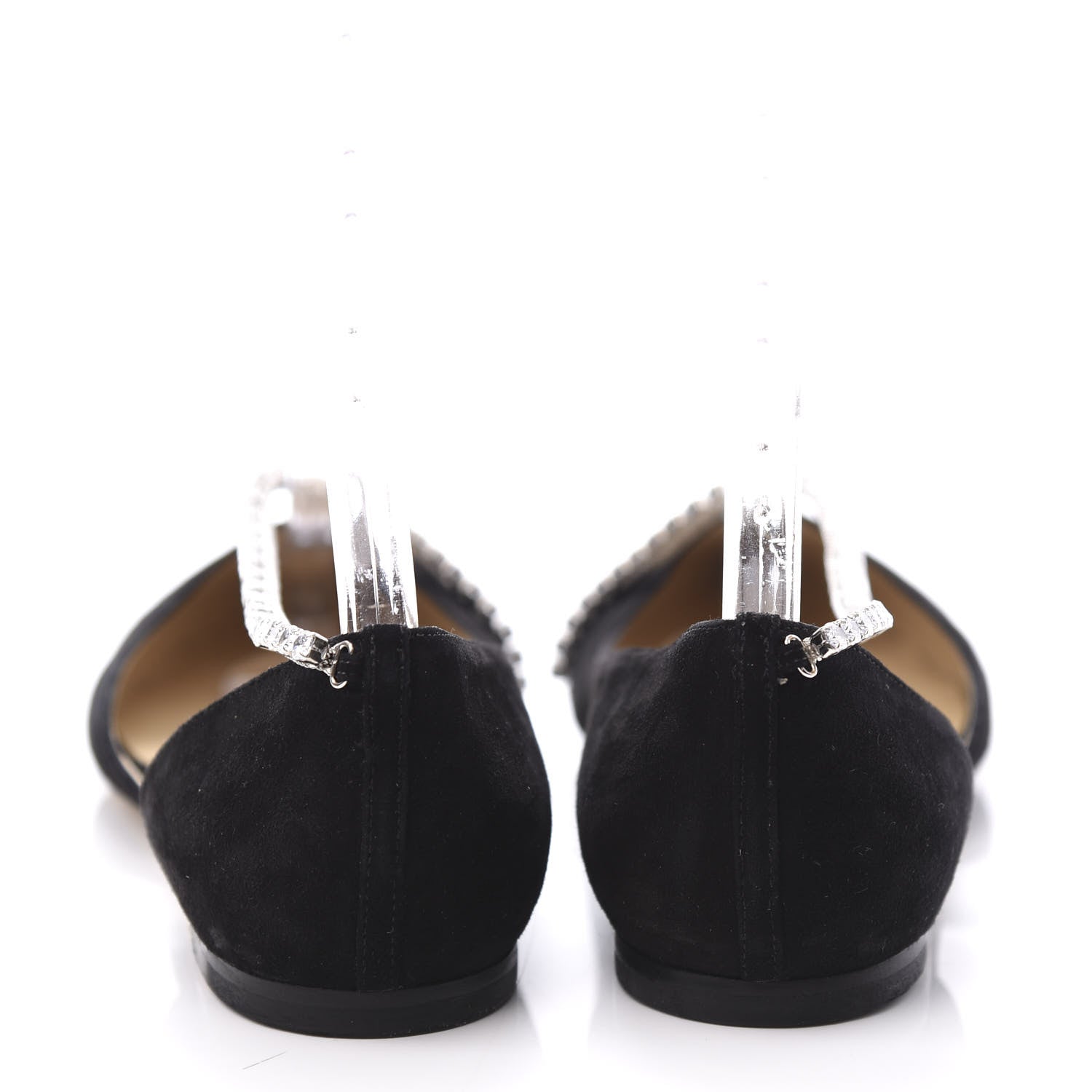Jimmy Choo Suede Crystal Trude Flats 37 Black 5 of 10
