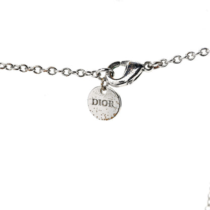 Christian Dior Metal Crystal Clair D Lune Necklace Silver 3 of 5