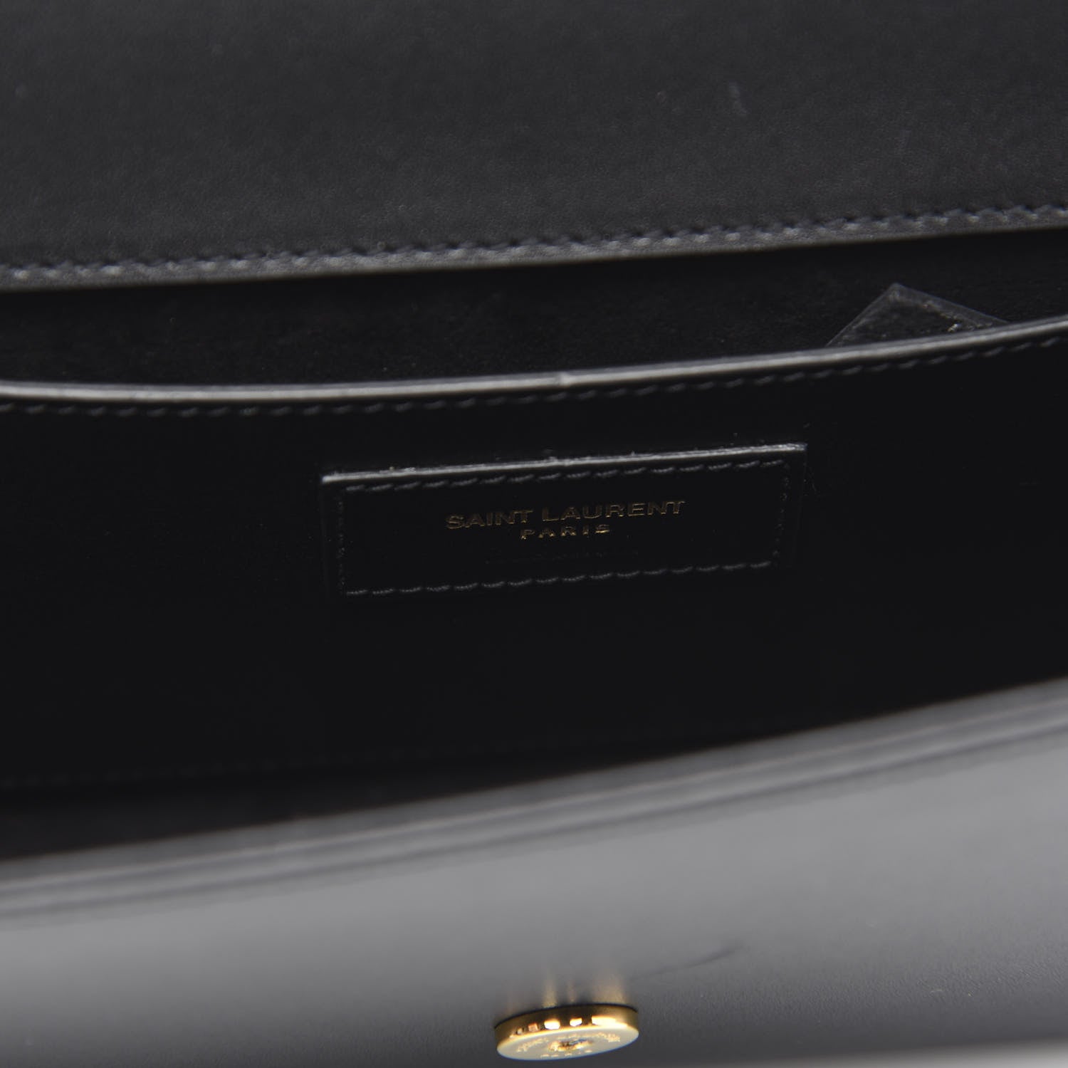 Saint Laurent Calfskin Classic Monogram Tassel Clutch Black 8 of 11