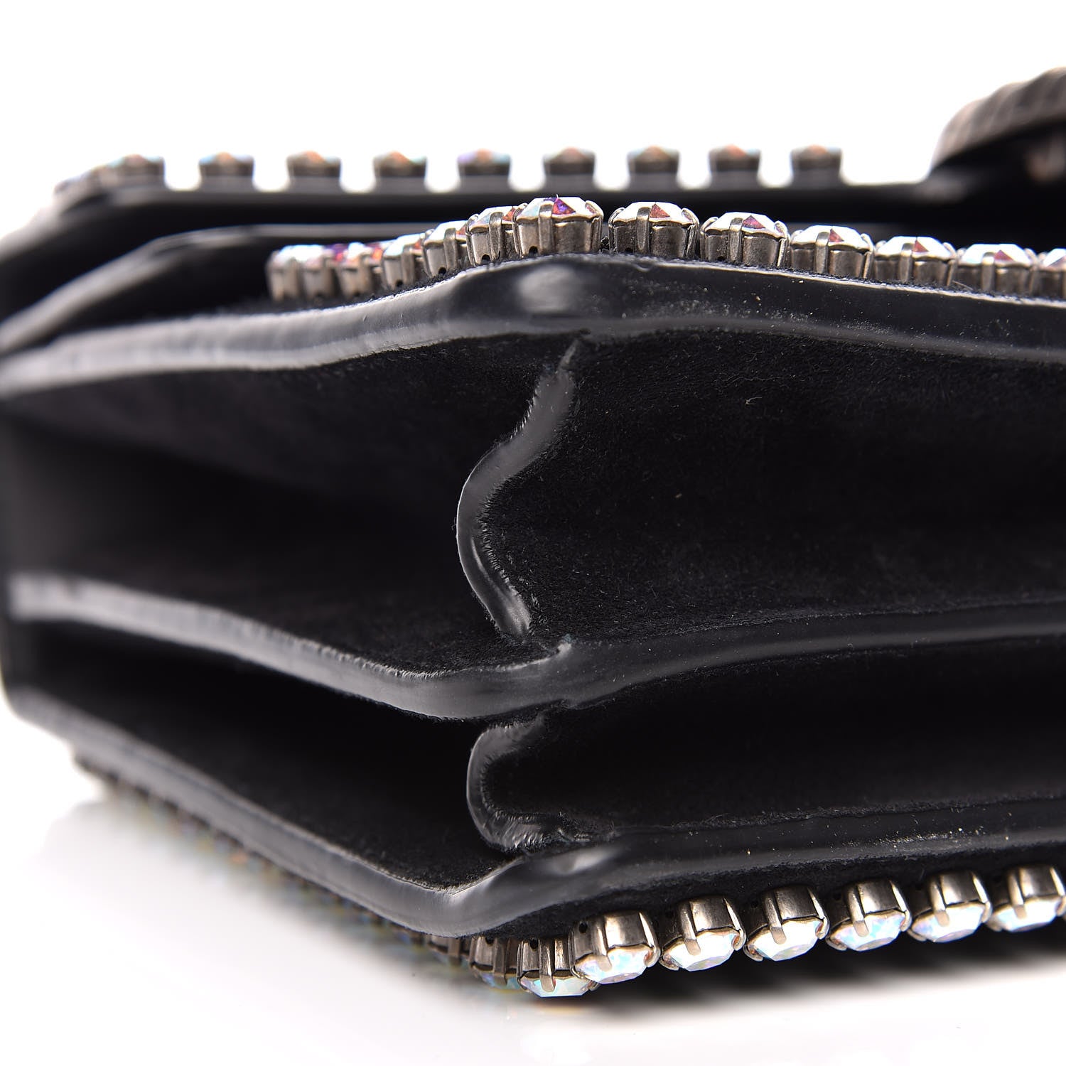 Gucci Suede Crystal Small Dionysus Shoulder Bag Black 13 of 14