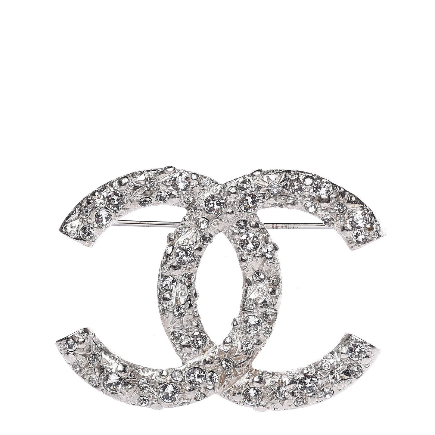 Crystal CC Brooch Silver