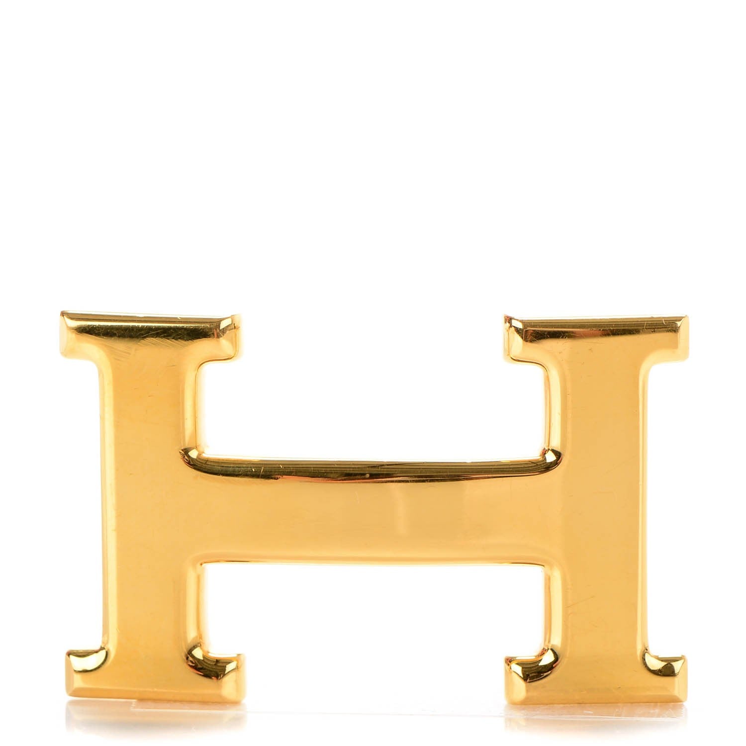Hermes Polished 32mm H Belt Buckle Gold 1 of 5