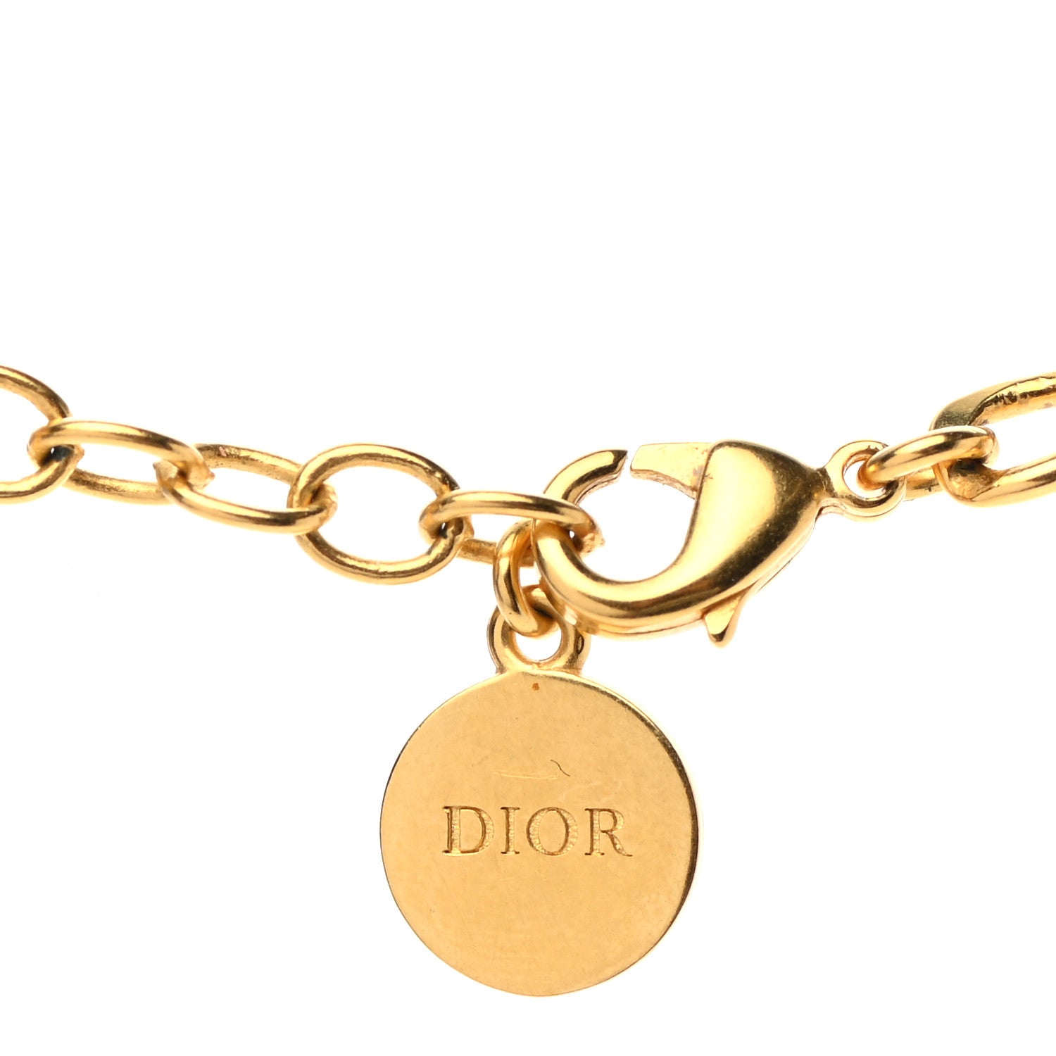 Christian Dior Metal Petit CD Choker Necklace Gold 4 of 4