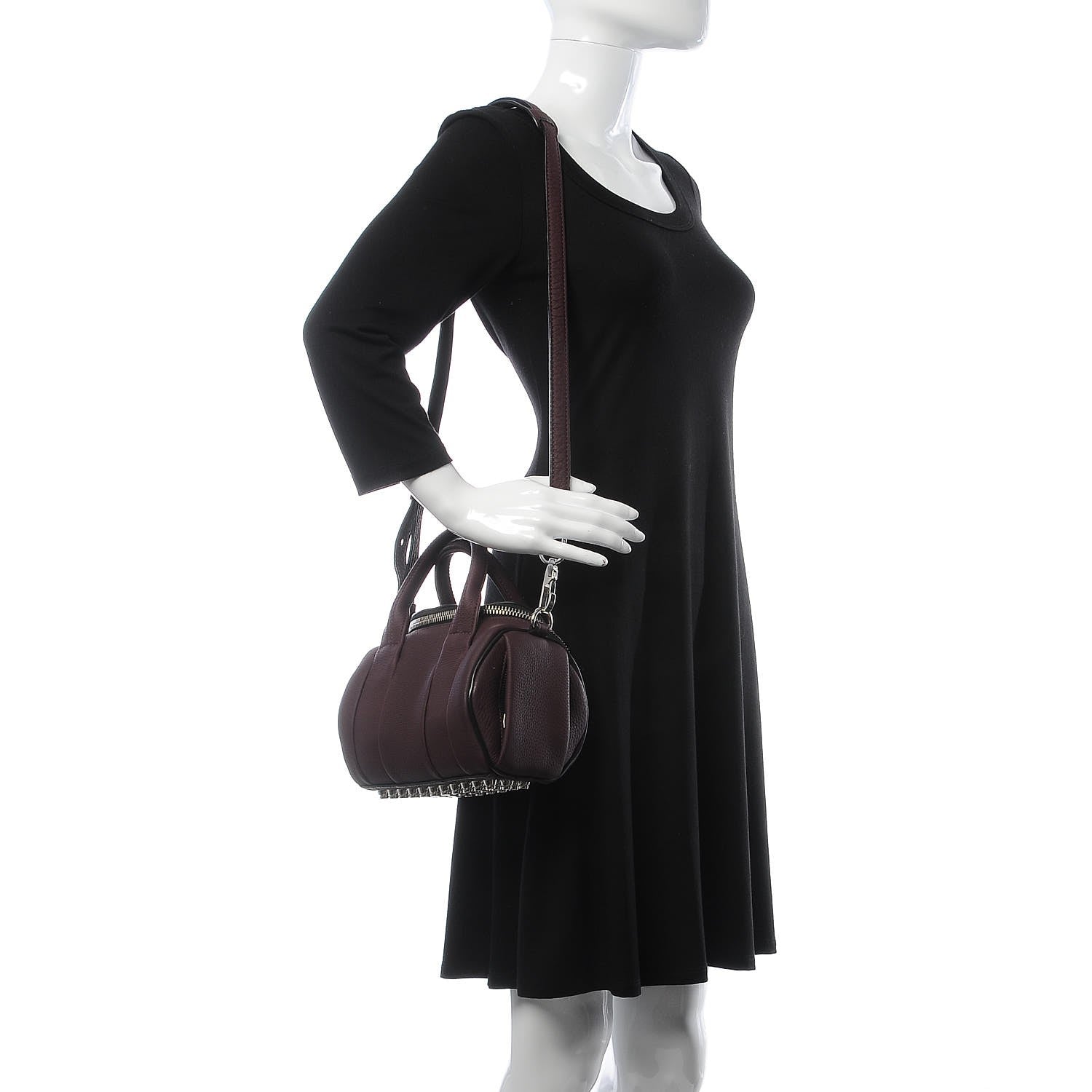 Alexander Wang Pebbled Calfskin Mini Rockie Matte Oxblood 2 of 7