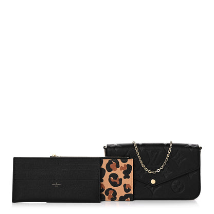 Louis Vuitton Empreinte Monogram Giant Wild At Heart Felicie Pochette Black 1 of 13