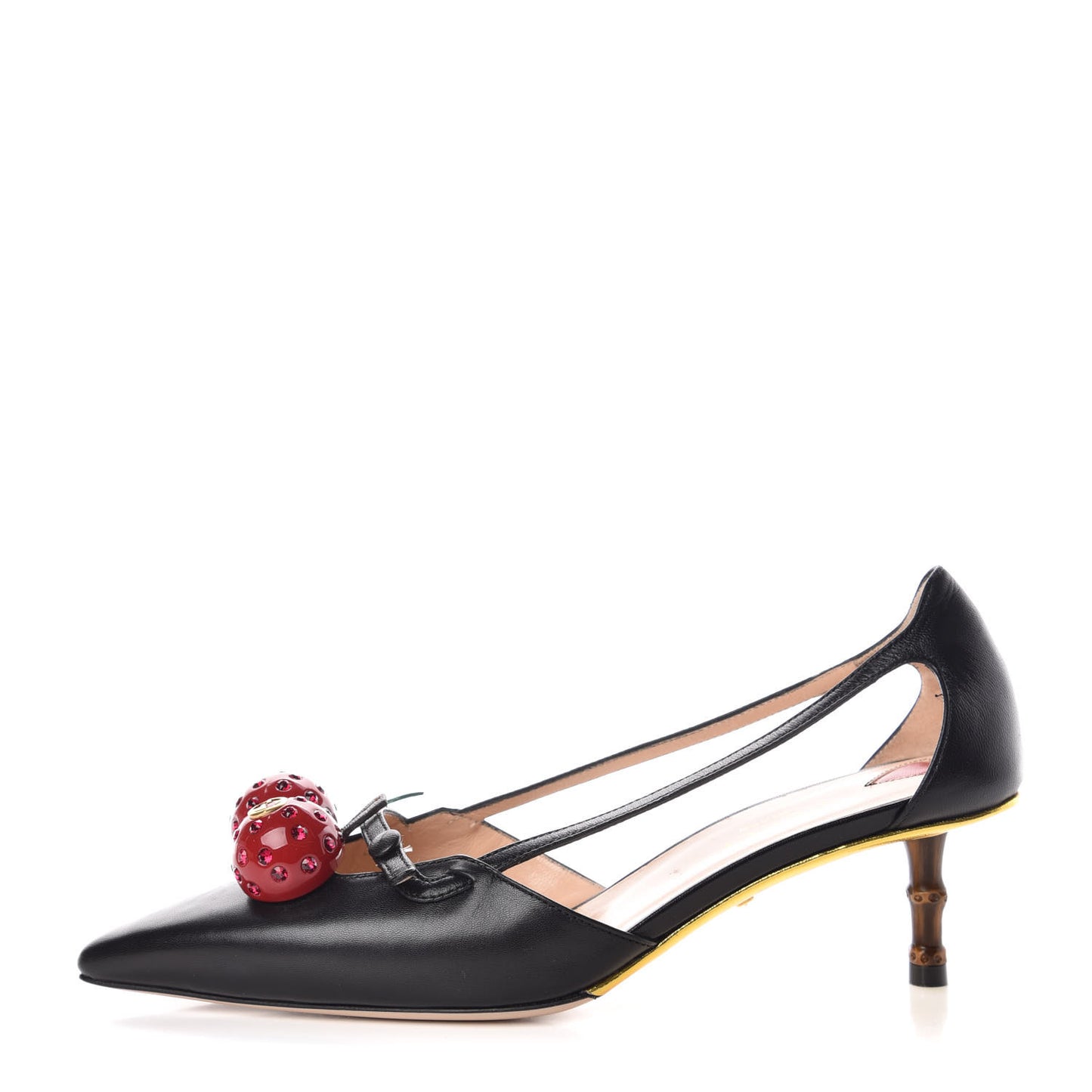 Nappa Cherry Pumps 36.5 Black